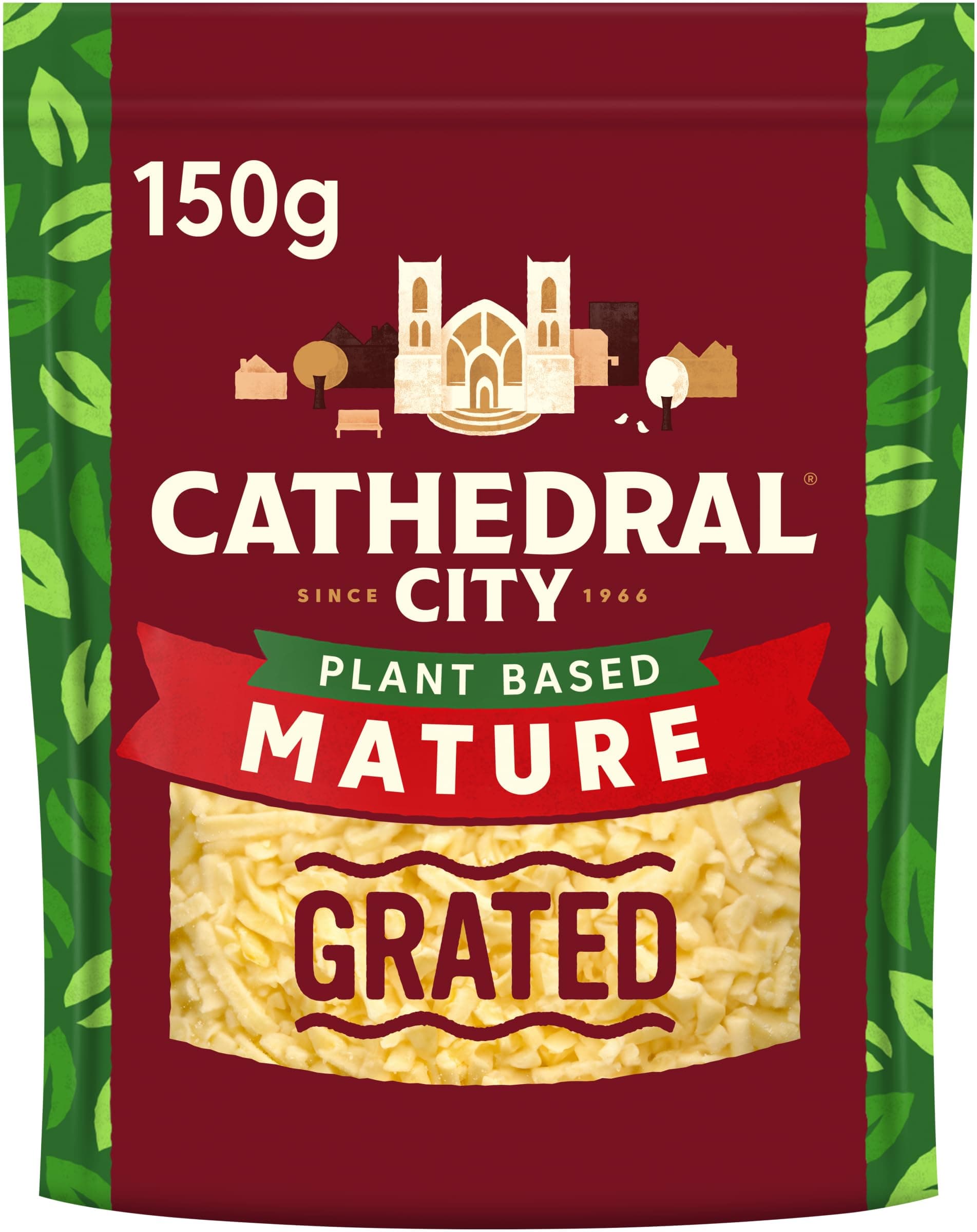 Cathedral City Plant Based Mature Cheddar Cheese Flavour Vegan Grated 150g