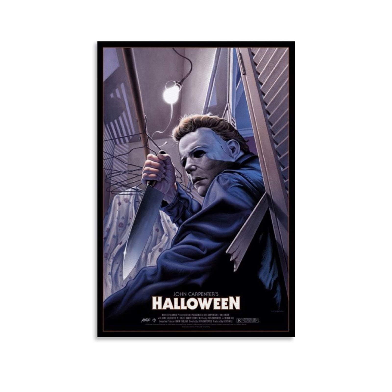 Horror Movie Poster Halloween Michael Myers Poster Decorative Painting Canvas Wall Art Living Room Posters Bedroom Painting 12x18inch(30x45cm)