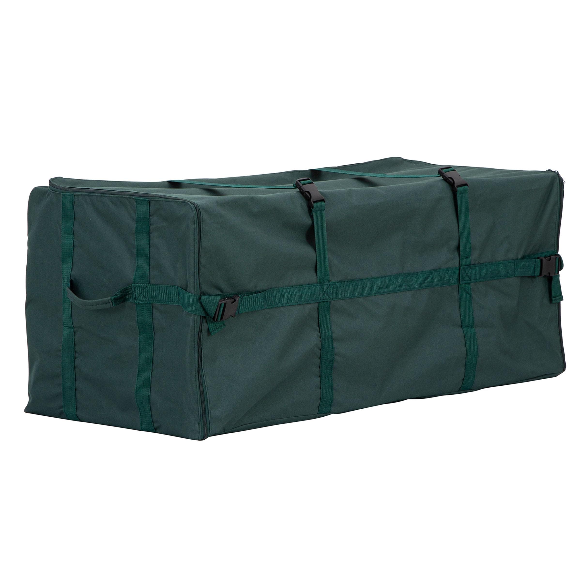 Heavy Duty Canvas Christmas Tree Storage Bag with Straps, fits up to 7.5 ft Tree, Green