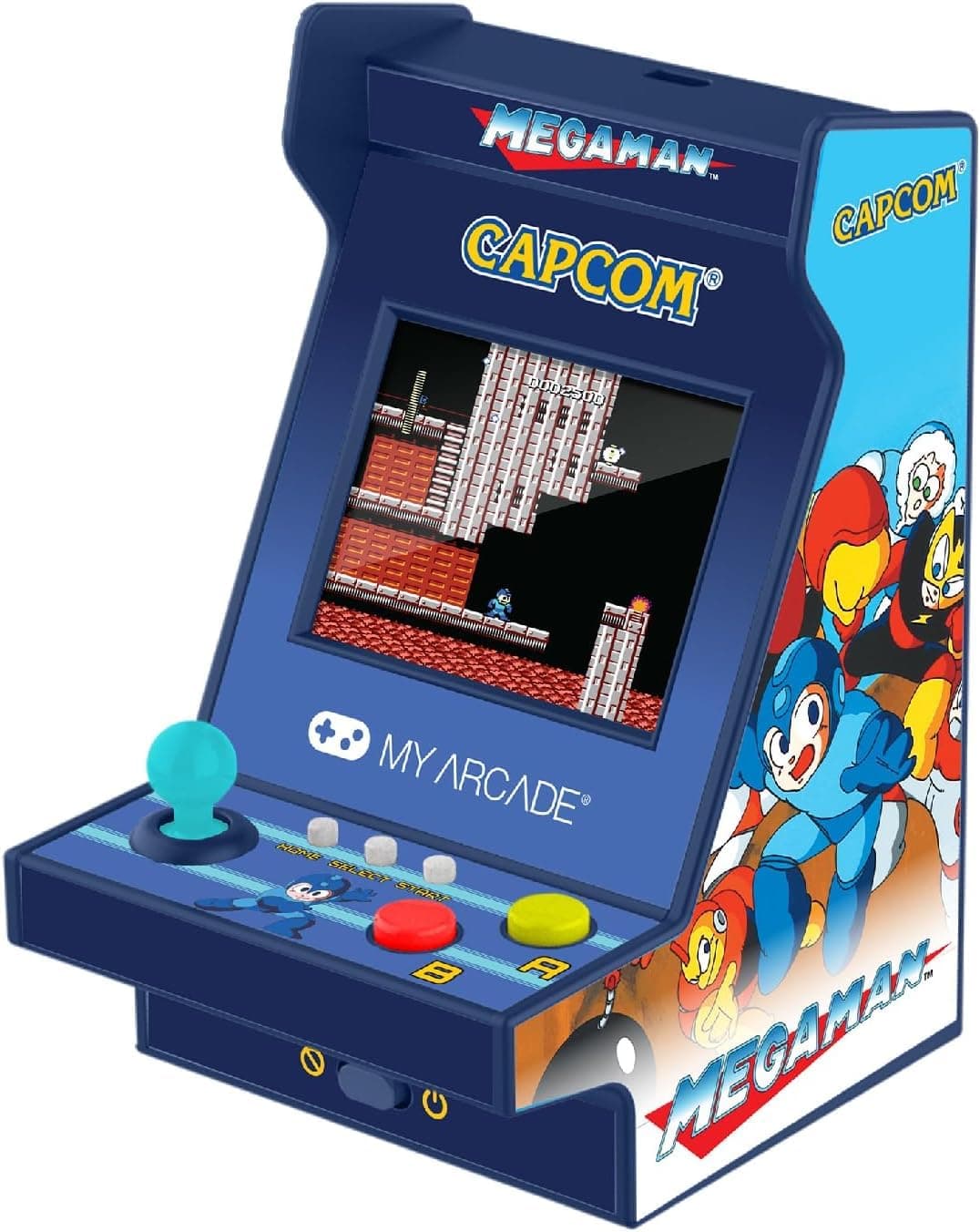 Mega Man Mini Arcade Machine - Nano Player Table Top Arcade Machine, Portable Handheld Game, Retro Gaming Console, Mini Retro Games Machines for Kids & Adults