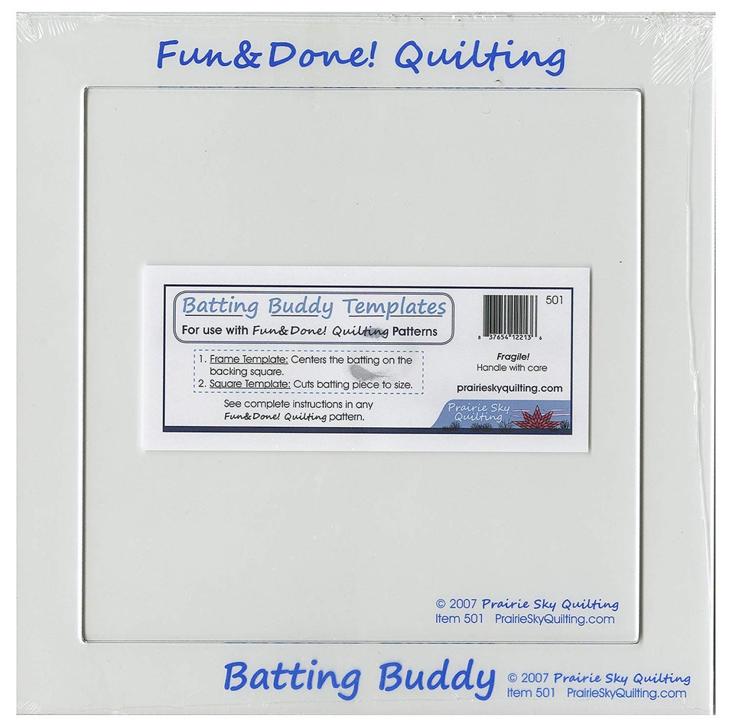 Batting Buddy 2 Piece Template Set Fun and Done Quilting Ruler