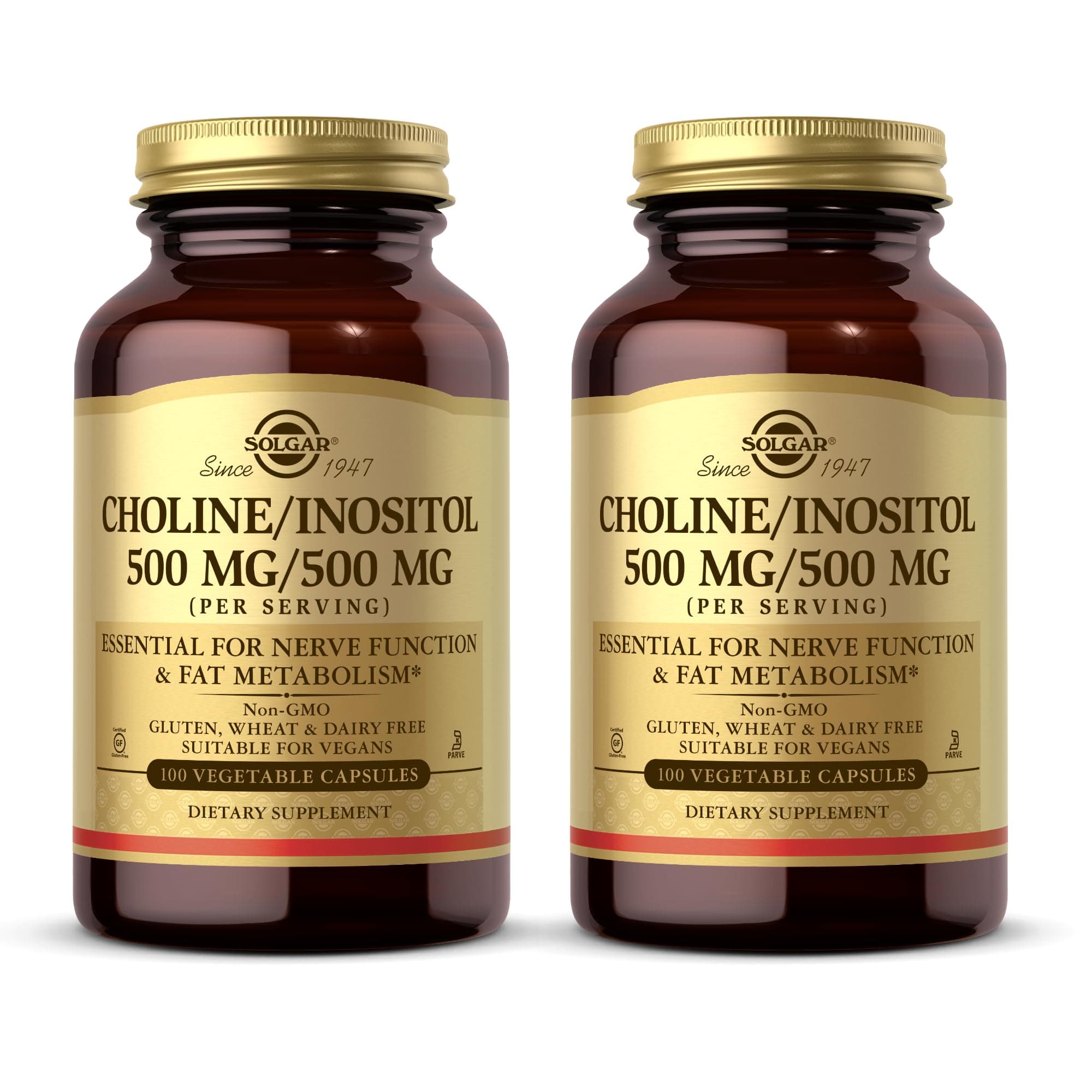 Choline/Inositol 500/500mg 100 Vcaps 2-Pack