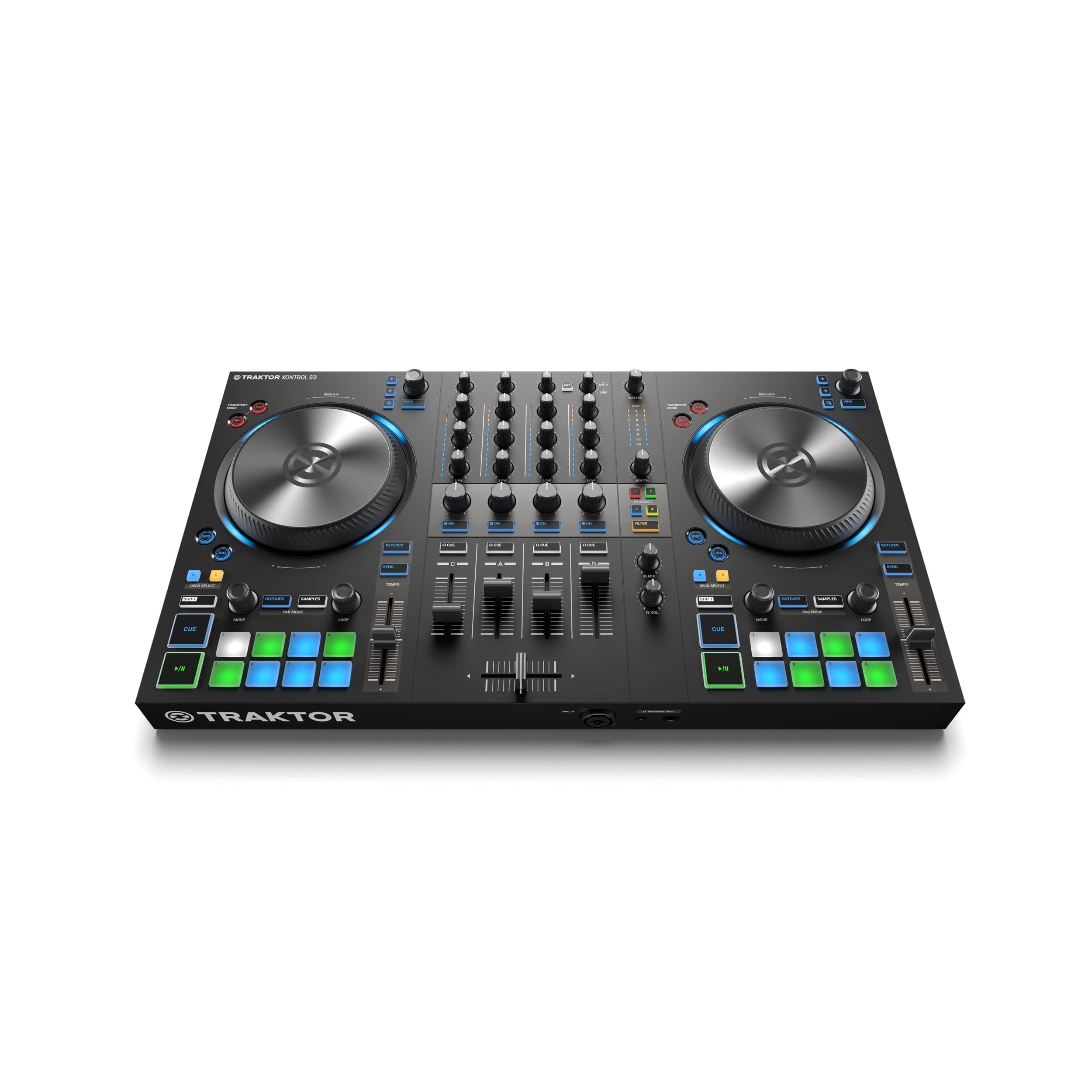 NATIVE INSTRUMENTS Traktor Kontrol S3 DJ Controller + Traktor Pro 3 Software, Compatible with iPad