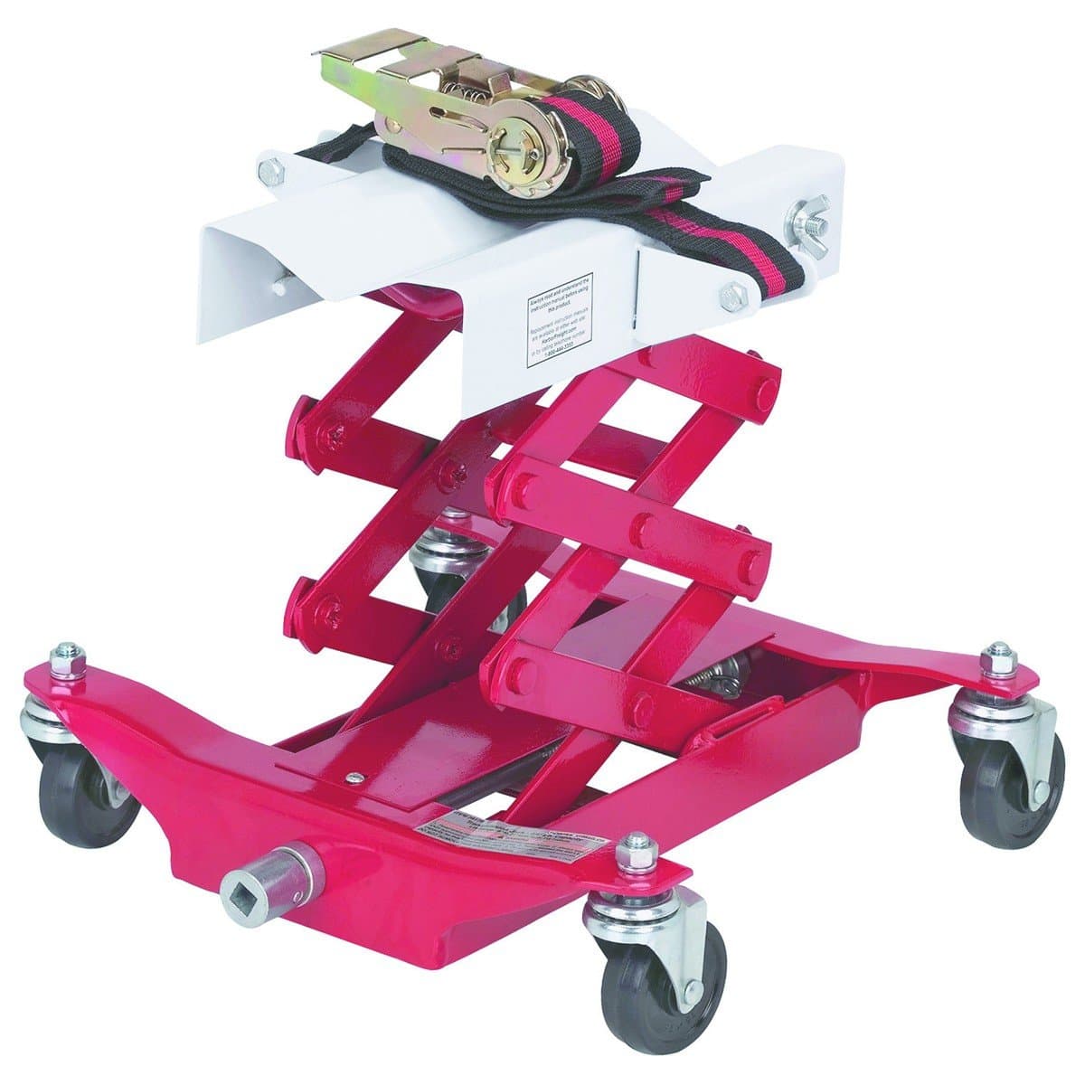 450 Lbs Capacity Low Lift Transmission Jack with Safety Chain/Strap