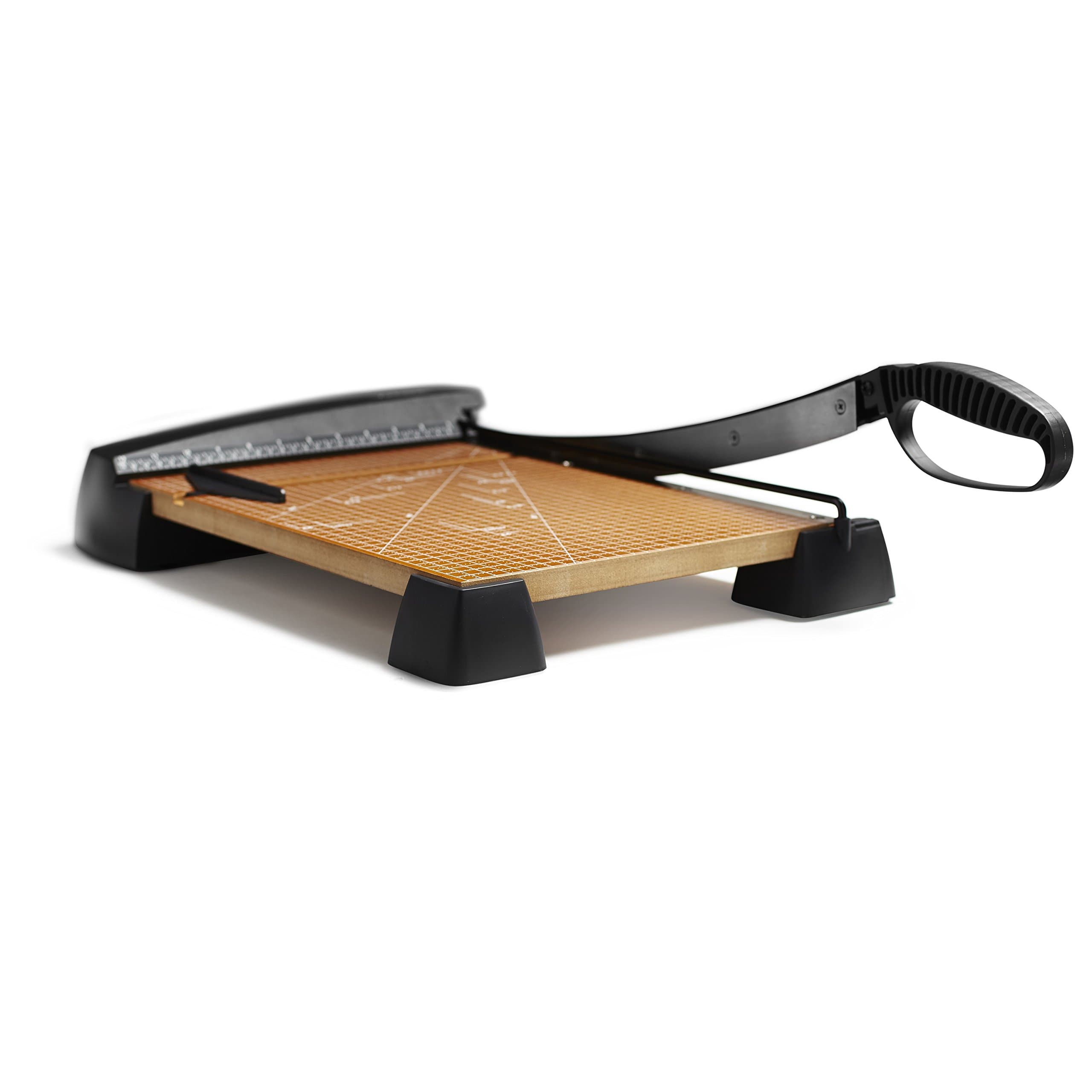 Heavy Duty Wood Guillotine Paper Trimmer, 15" Cutting Surface - Durable, Precise, Designed for School and Work Settings