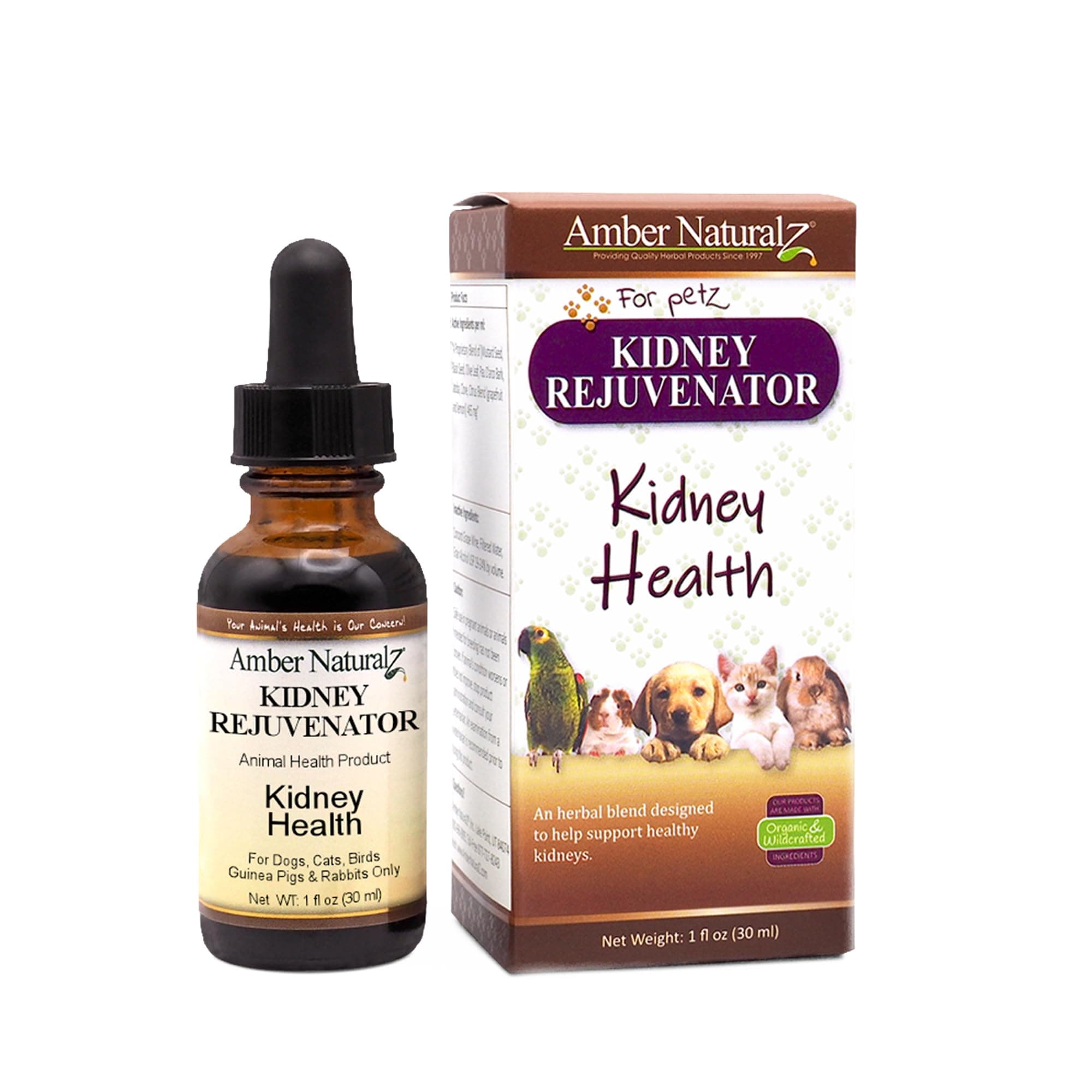 AMBER NATURALZ - Kidney REJUVENATOR - Kidney Health - for Petz - 1 Ounce