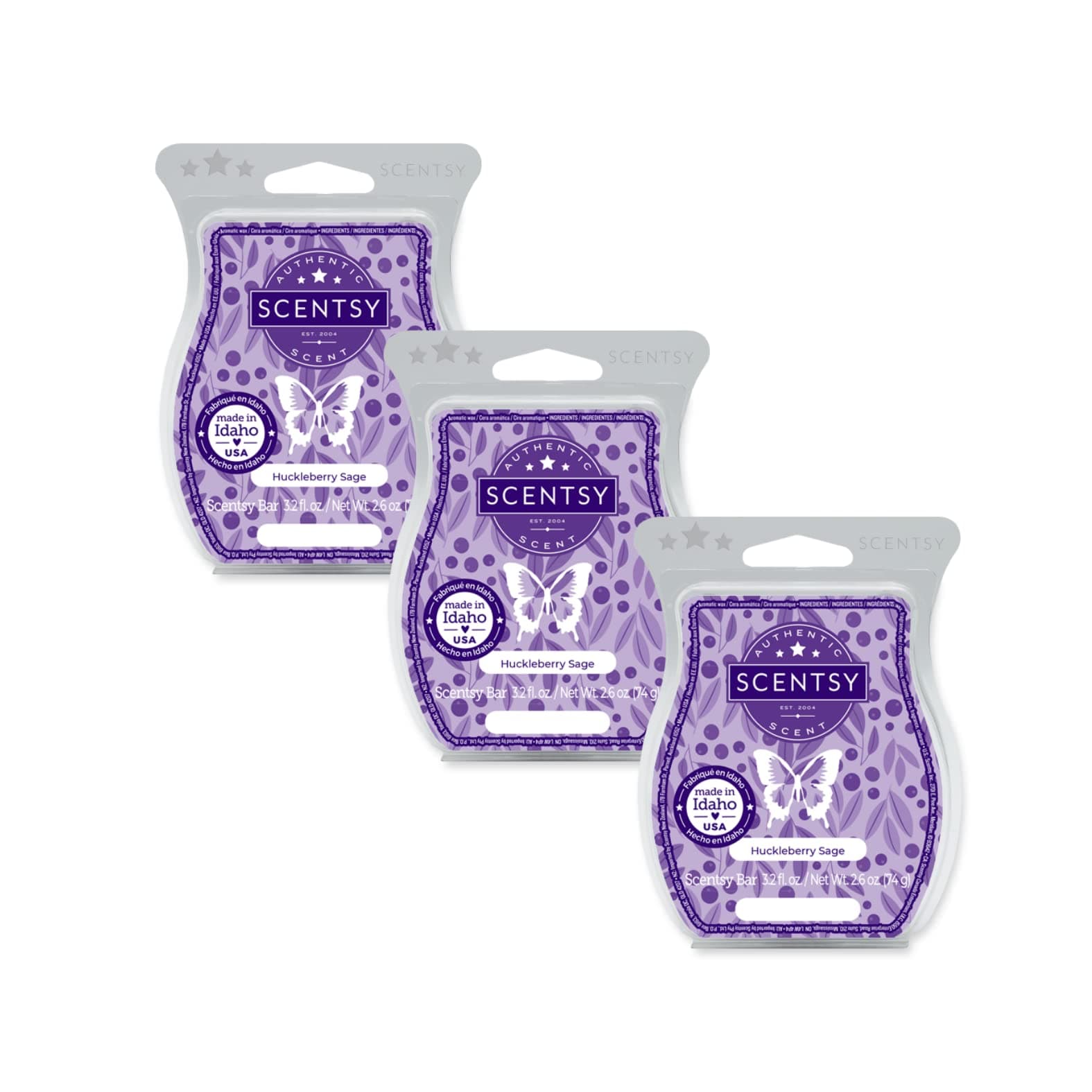 Scentsy Huckleberry Sage Bar 3 Pack
