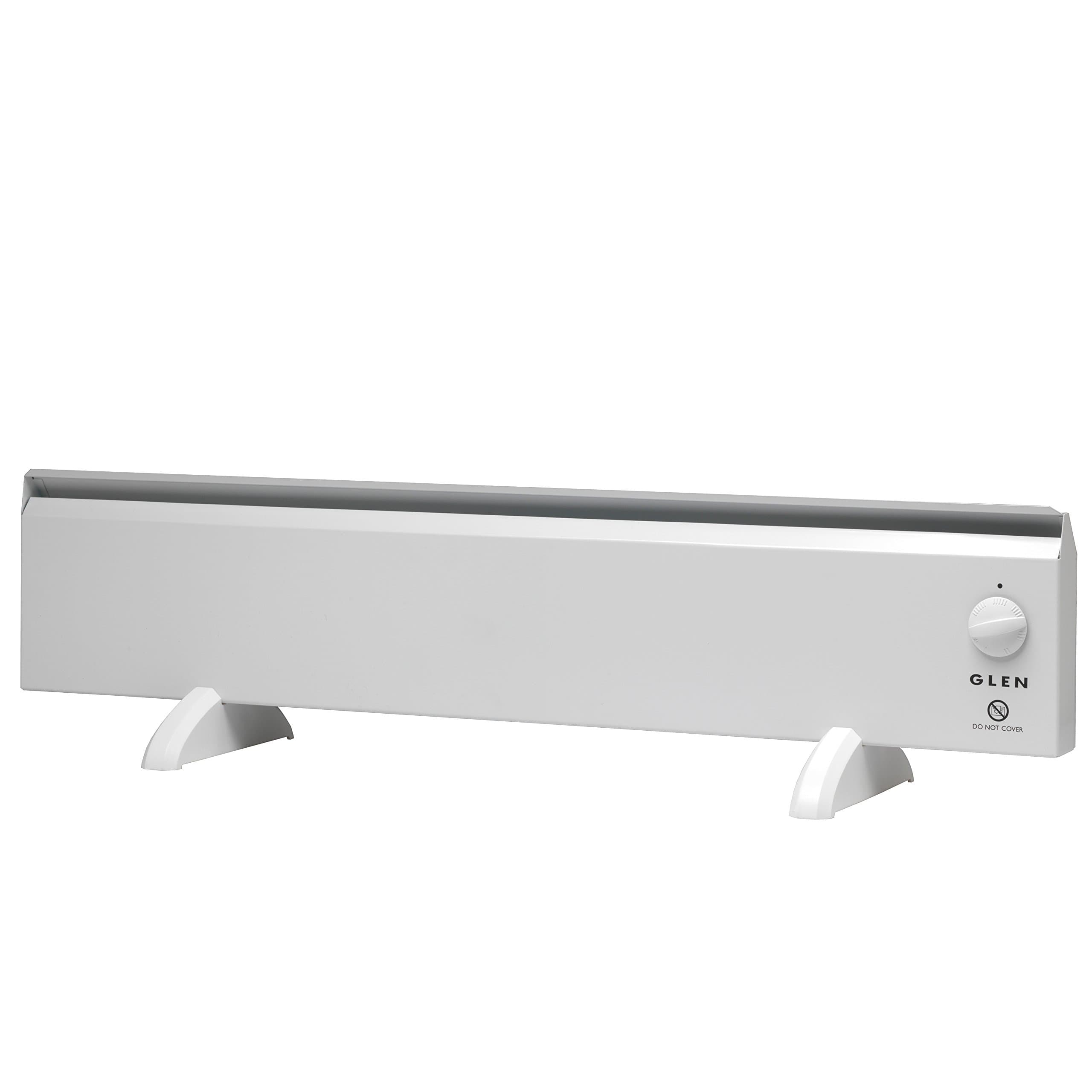 Glen 2150N Skirting Heater, Stainless Steel, 500 W, White