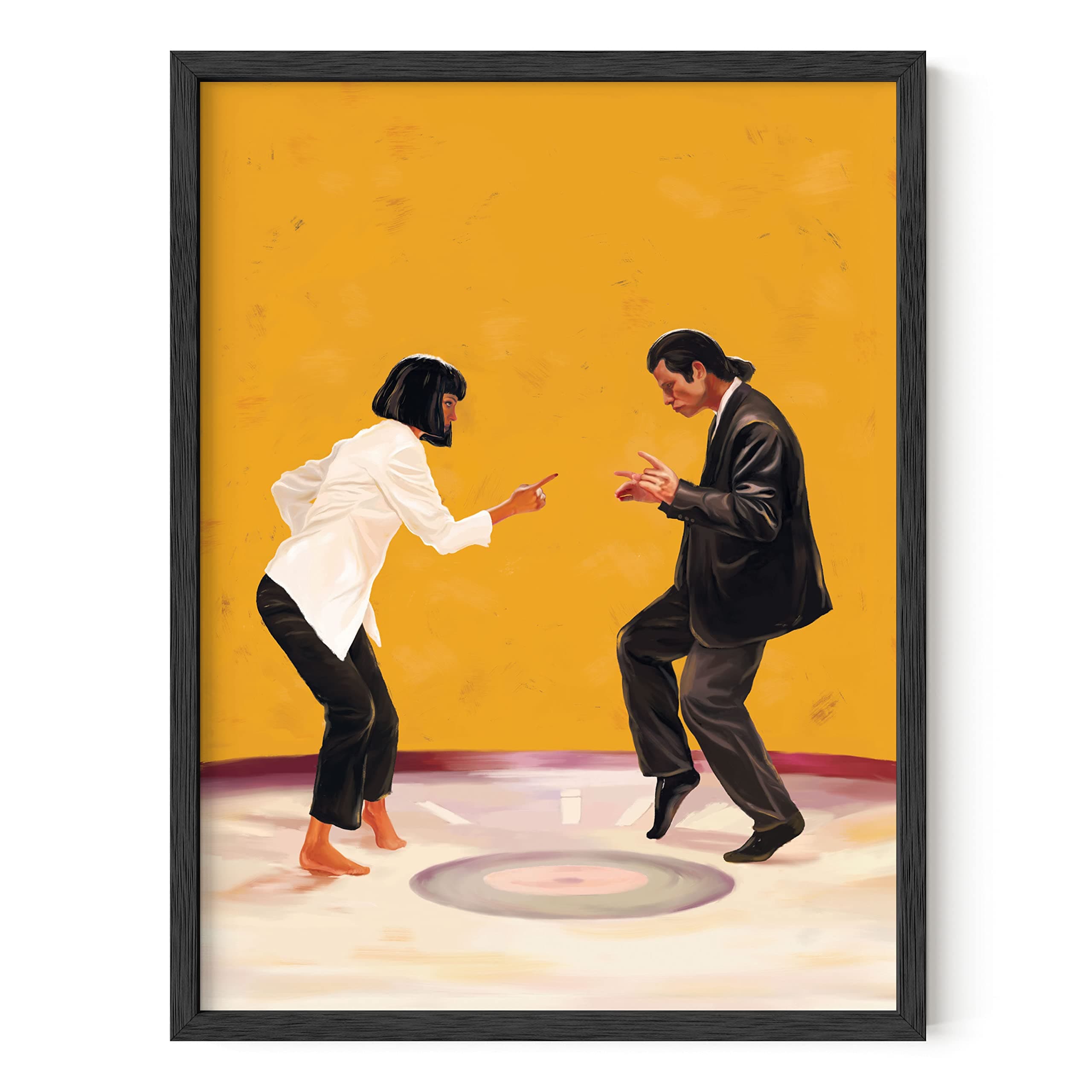 HAUS AND HUES Movie Scene Poster - Retro Room Decor, Movie Wall Art for Room Aesthetic, 90s Vintage Wall Decor, Aesthetic College Dorm Dancing Wall Art (Black Framed, 12x16)