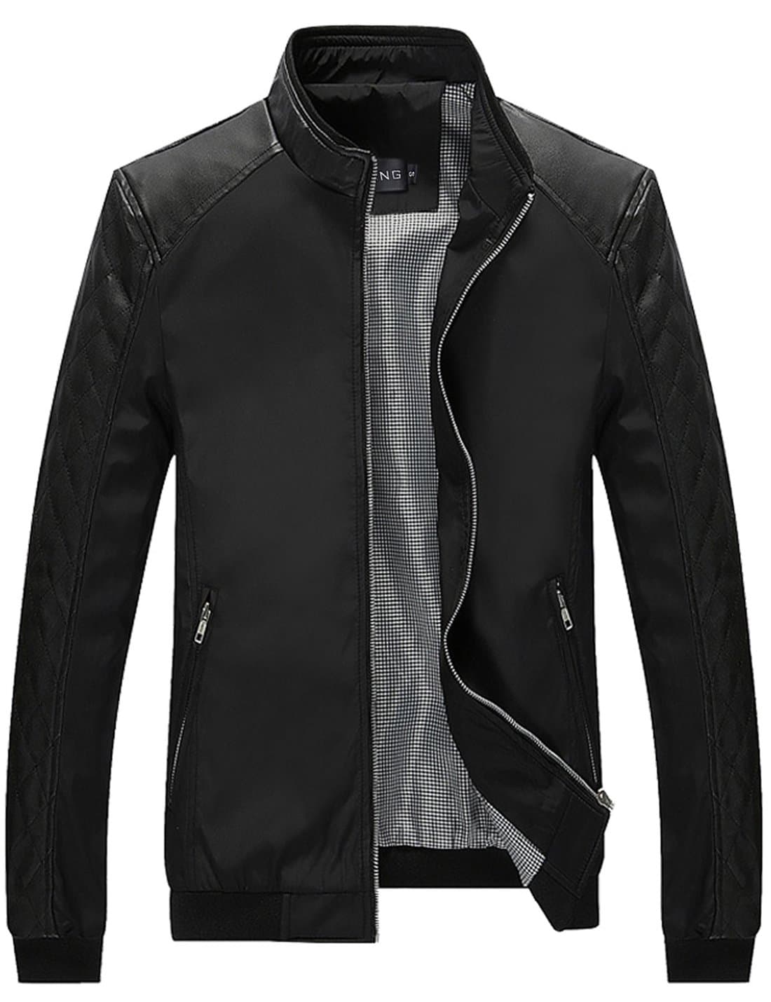 Men's Casual Slim Fit Lightweight Zip Up Softshell Bomber Jacket