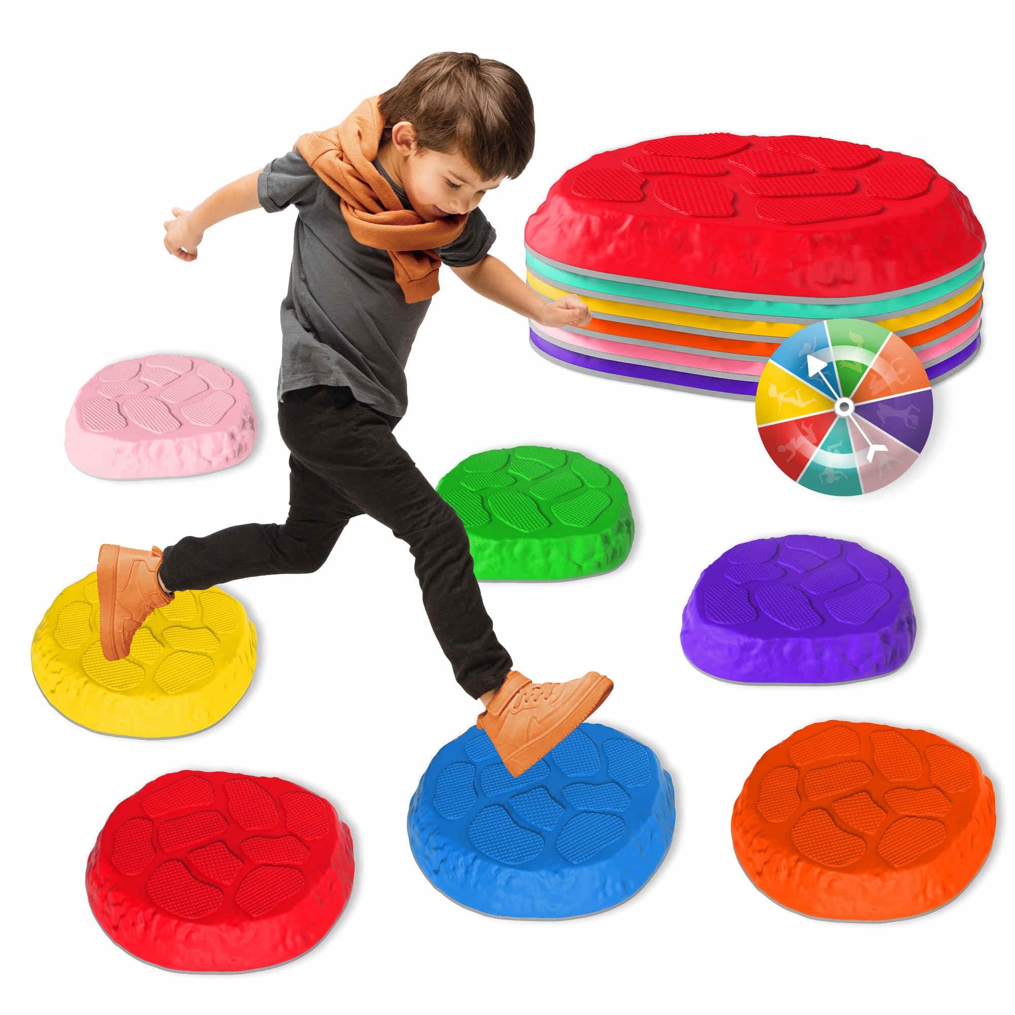 Stepping Stones for kids,Durable Non-Slip Balance Stones Outdoor toys for toddlers Encourage Kids Balance and Coordination Skills