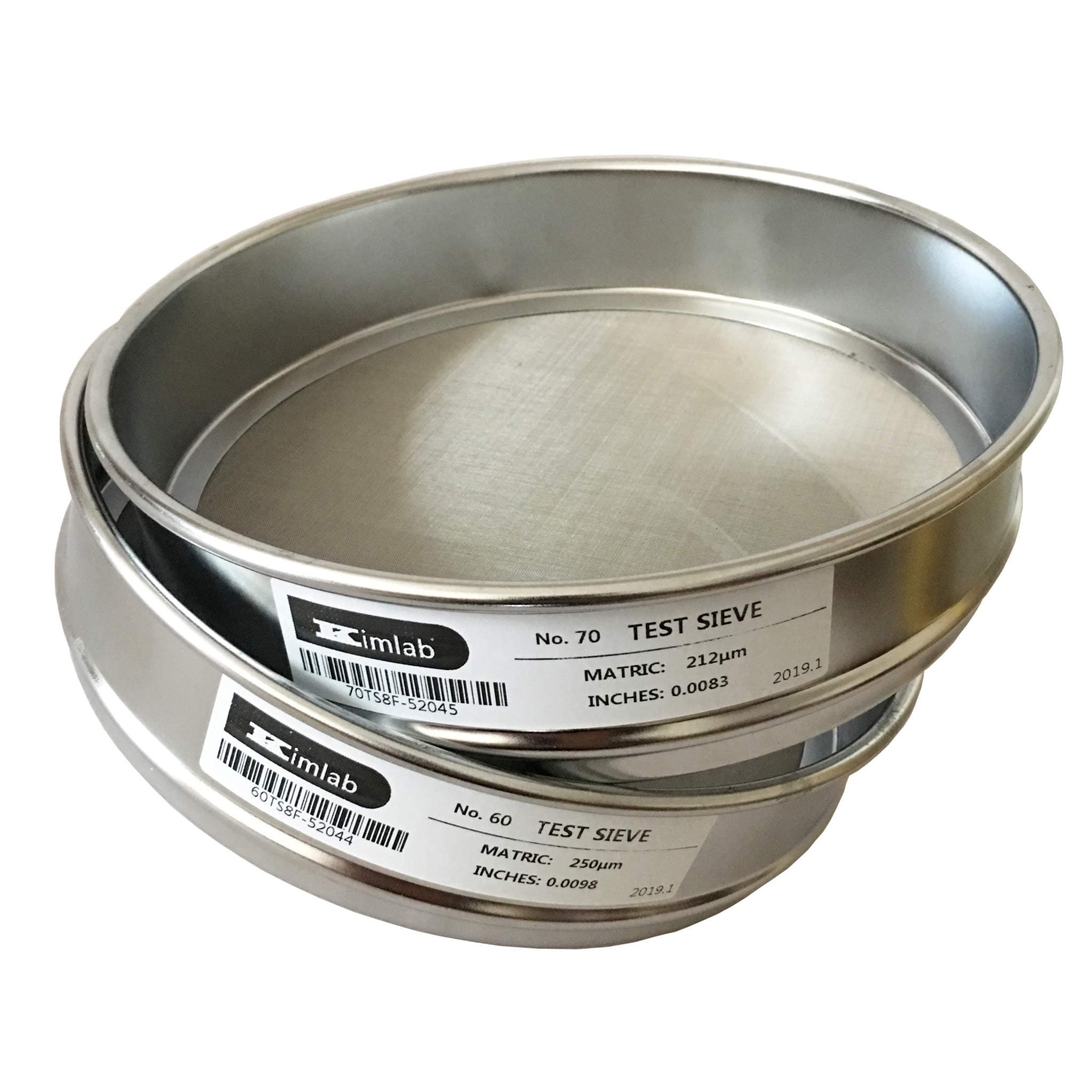 Economy Test Sieve #60 / 250μm Mesh Size,304 Stainless Steel Wire Cloth, 8" Diameter