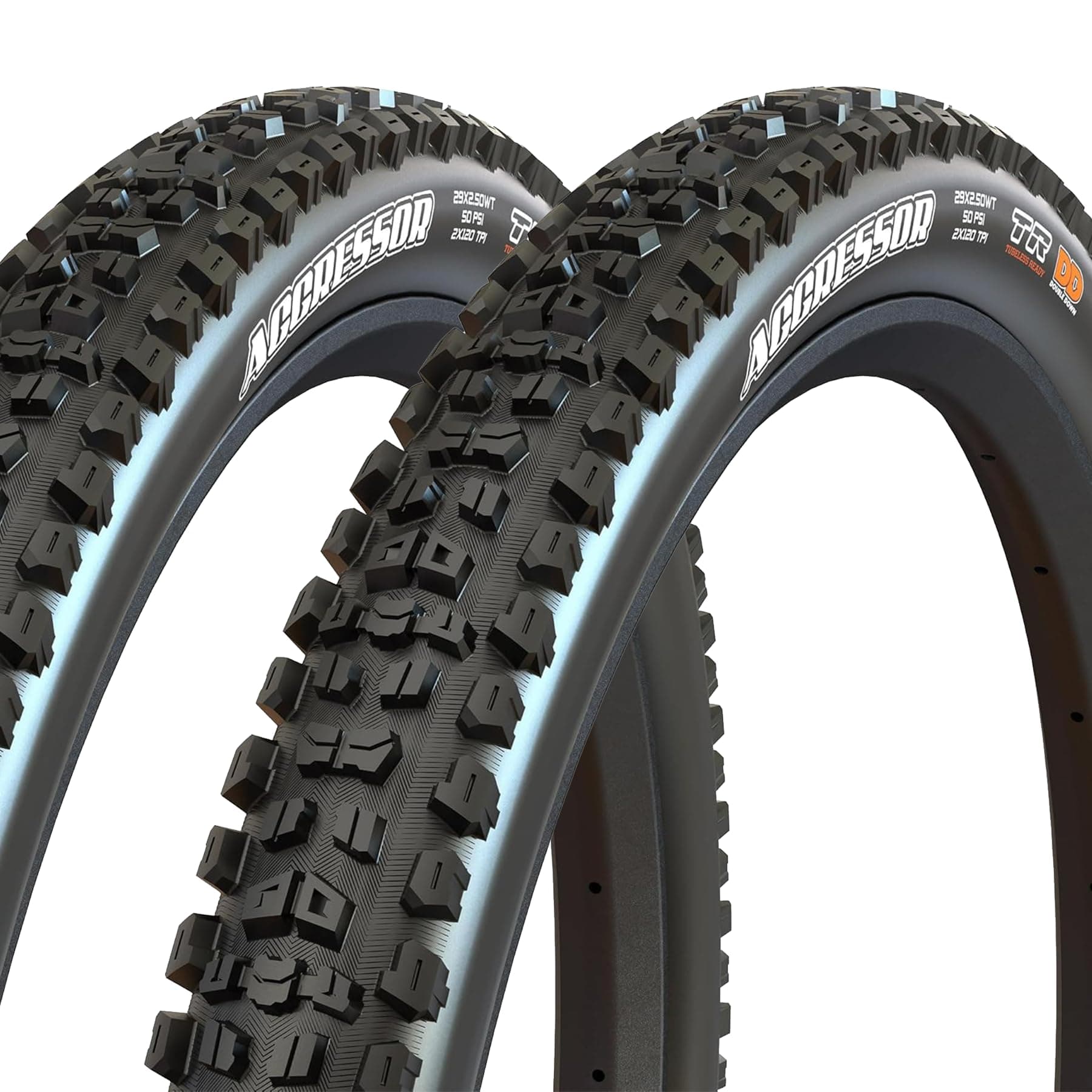 Aggressor - 2 Pack Mountain Bike Tire, Tubeless Ready | Designed for high-Speed, Hard-Packed, Rocky MTB Trails