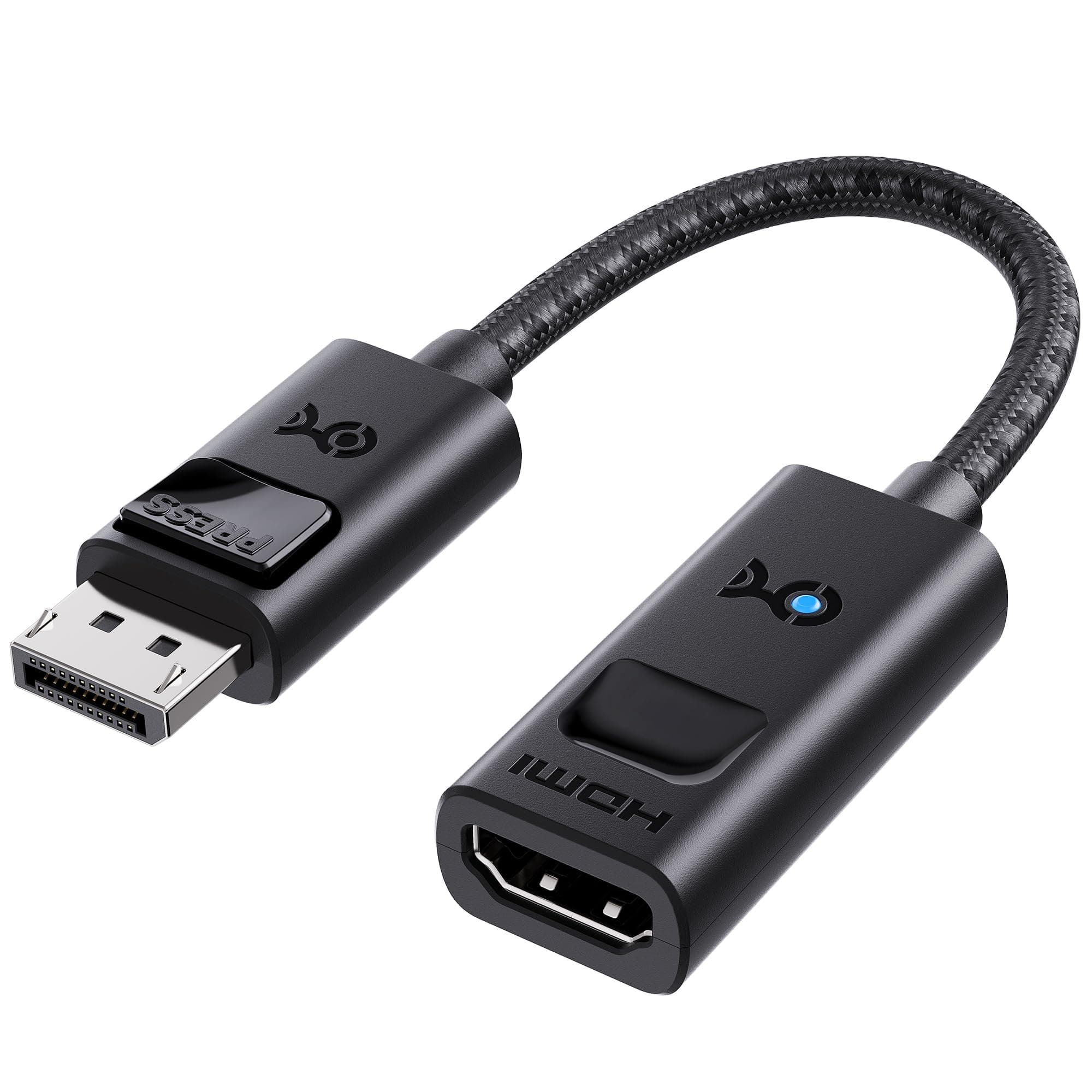 Cable Matters 8K DisplayPort 1.4 to HDMI Adapter with 4K 120Hz or 8K, Unidirectional Display Port 1.4 to HDMI 8K Cable Adapter in Black, Support for RTX 3080/3090, RX 6800/6900 and More