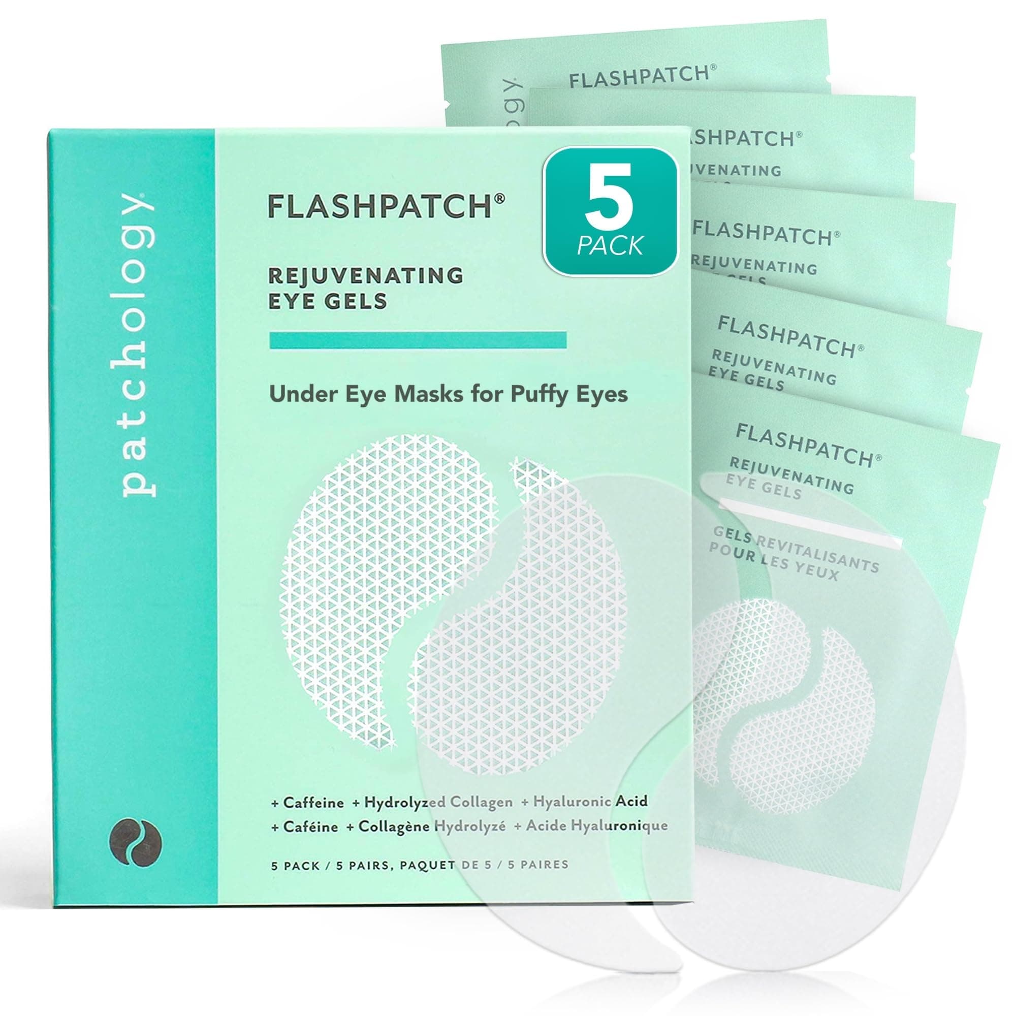 Under Eye Gel Patches – Natural Eye Masks for Puffy Eyes, Dark Cir...