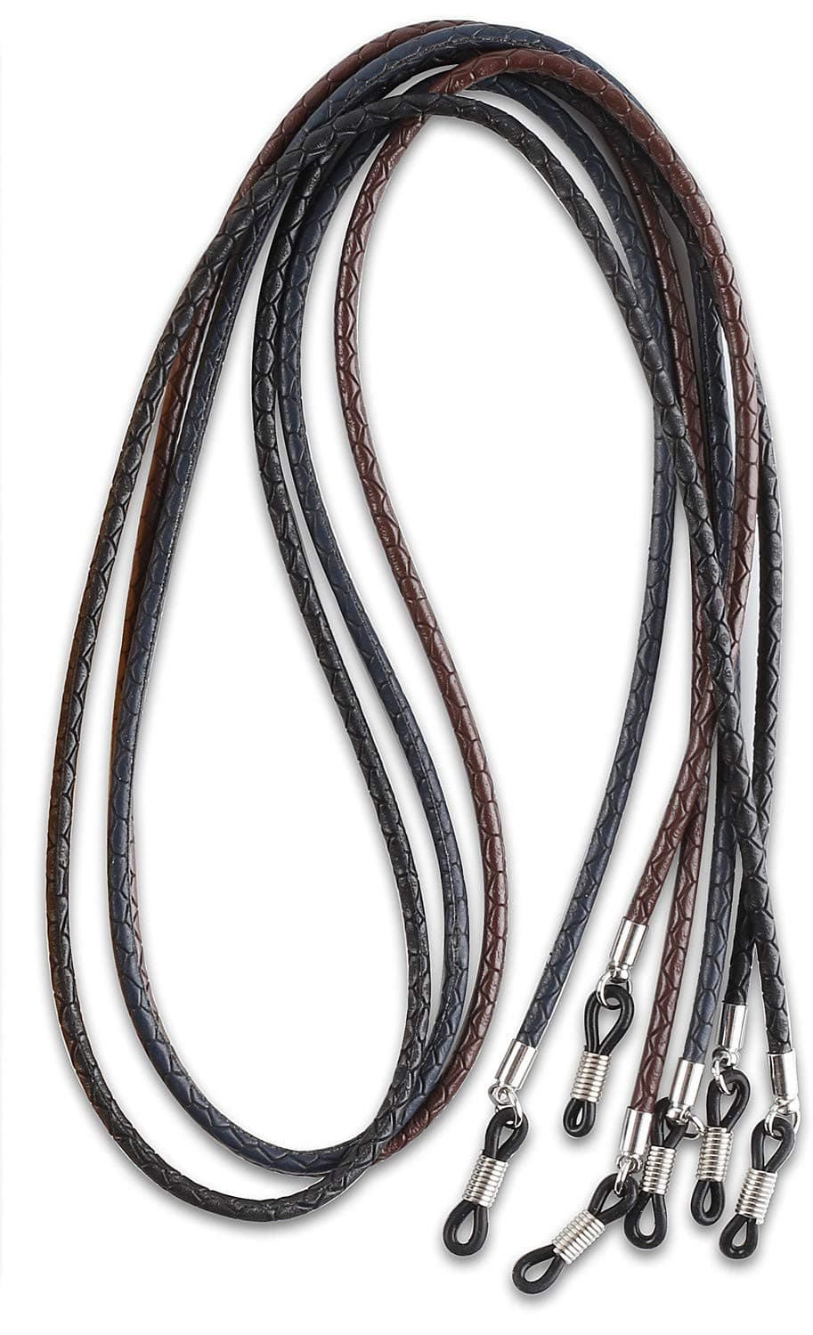 Elegant Eyeglass Strap-Chain- Retainer with Universal Connector (3 Pack) - High-Quality PU Leather Strap to Keep Your Glasses In Place - Never Lose or Misplace Your Eyeglasses Again by HANGIT