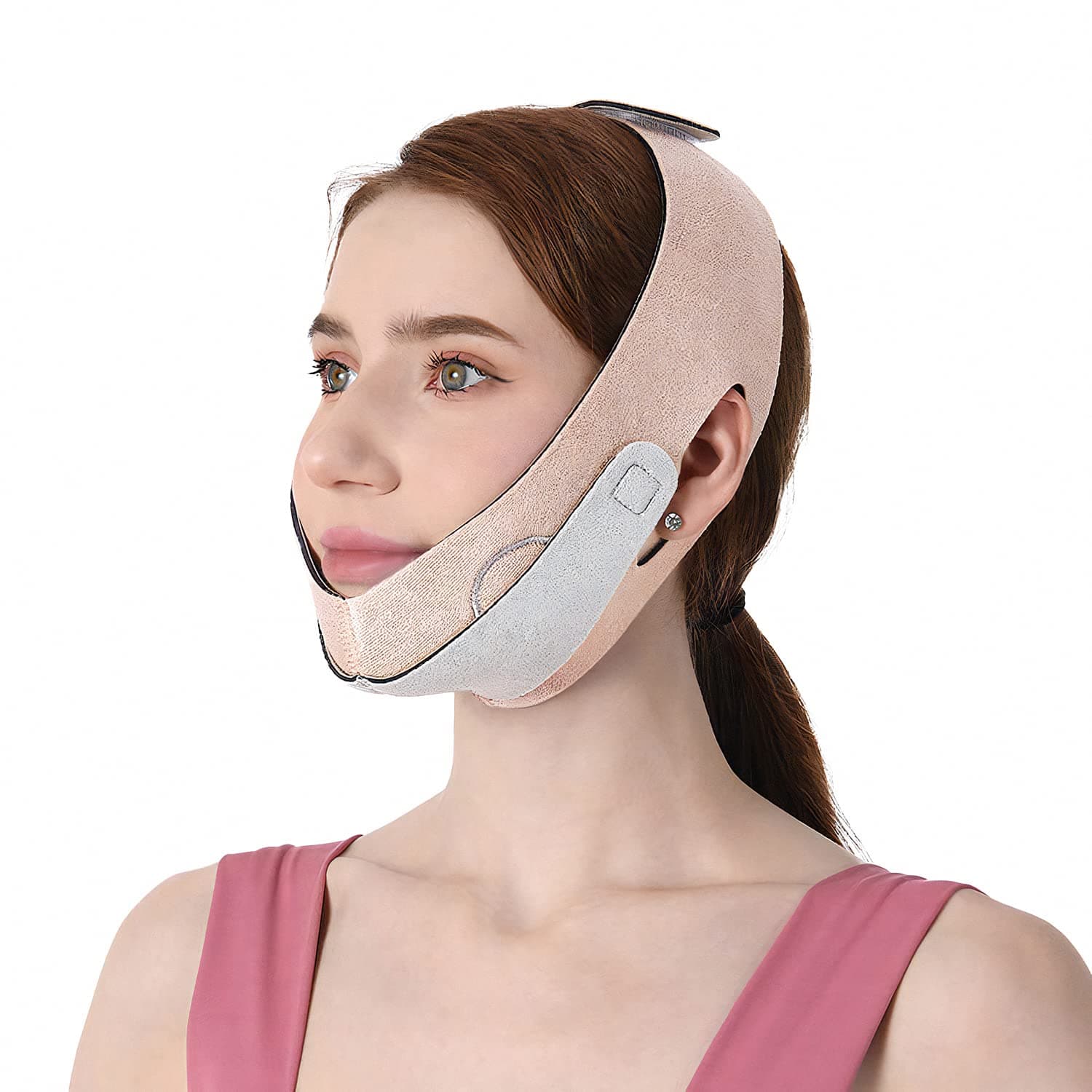 Face Slimming Strap for Women & Men - Tighten and Sculpt Lower Jaw Support - V Line Face, Jaw and Chin Support Strap – Breathable Material