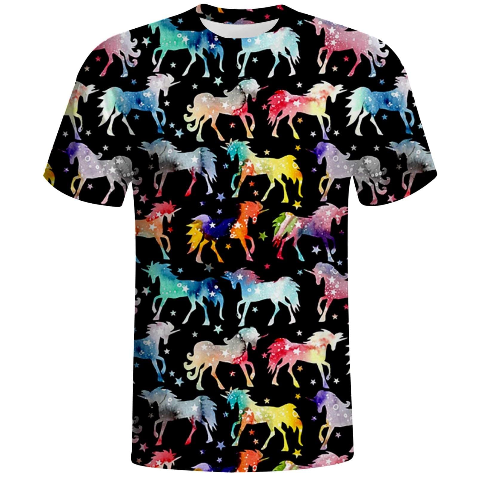 Men's Graphic T-Shirt 3D Printed Short Sleeve Tee Casual Tees Fashion Fun Shirts Crew Neck Top