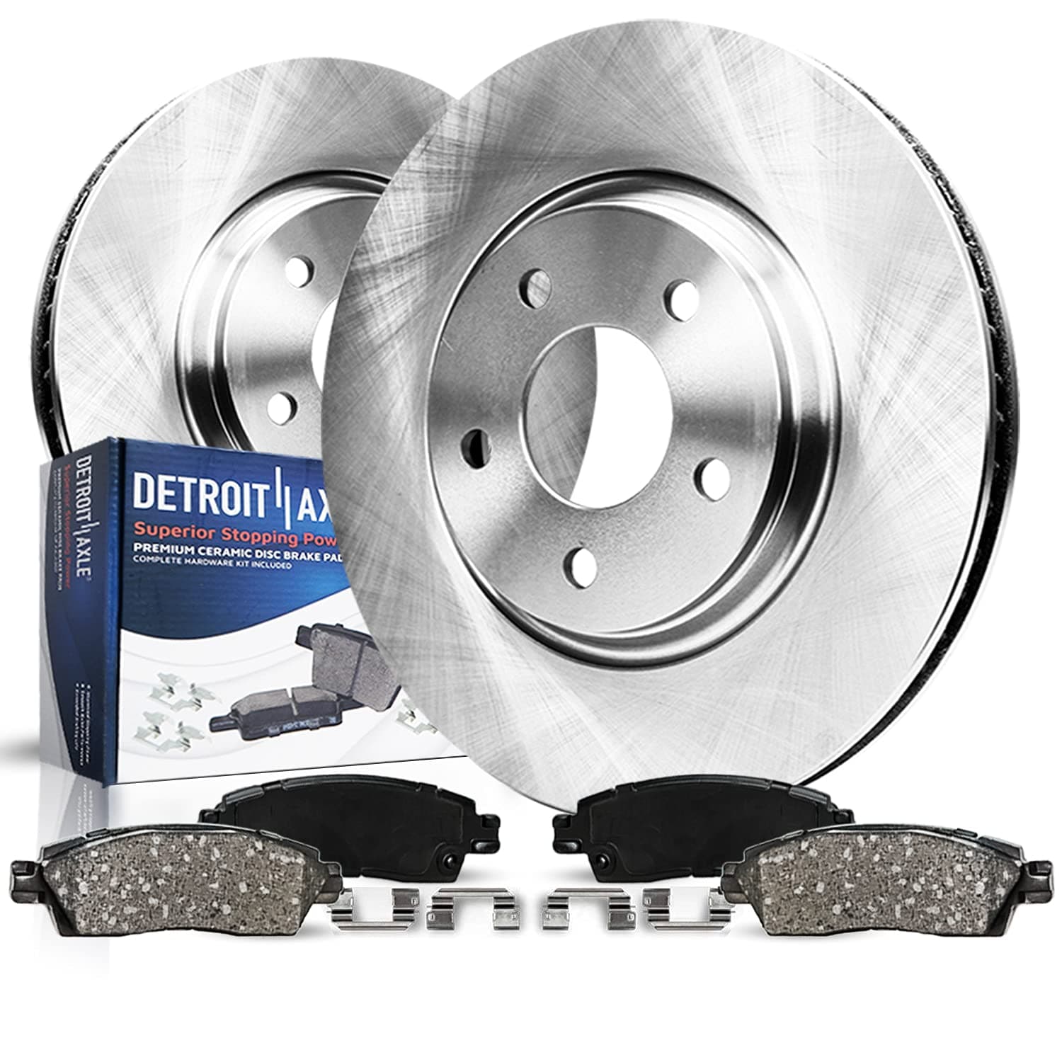 Front Brake Kit for Chevrolet Malibu Cobalt HHR Pontiac Pursuit G4 G5 G6 Saturn Ion, Disc Brakes Rotors Ceramic Brake Pads Replacement : 11.65" inch Rotors