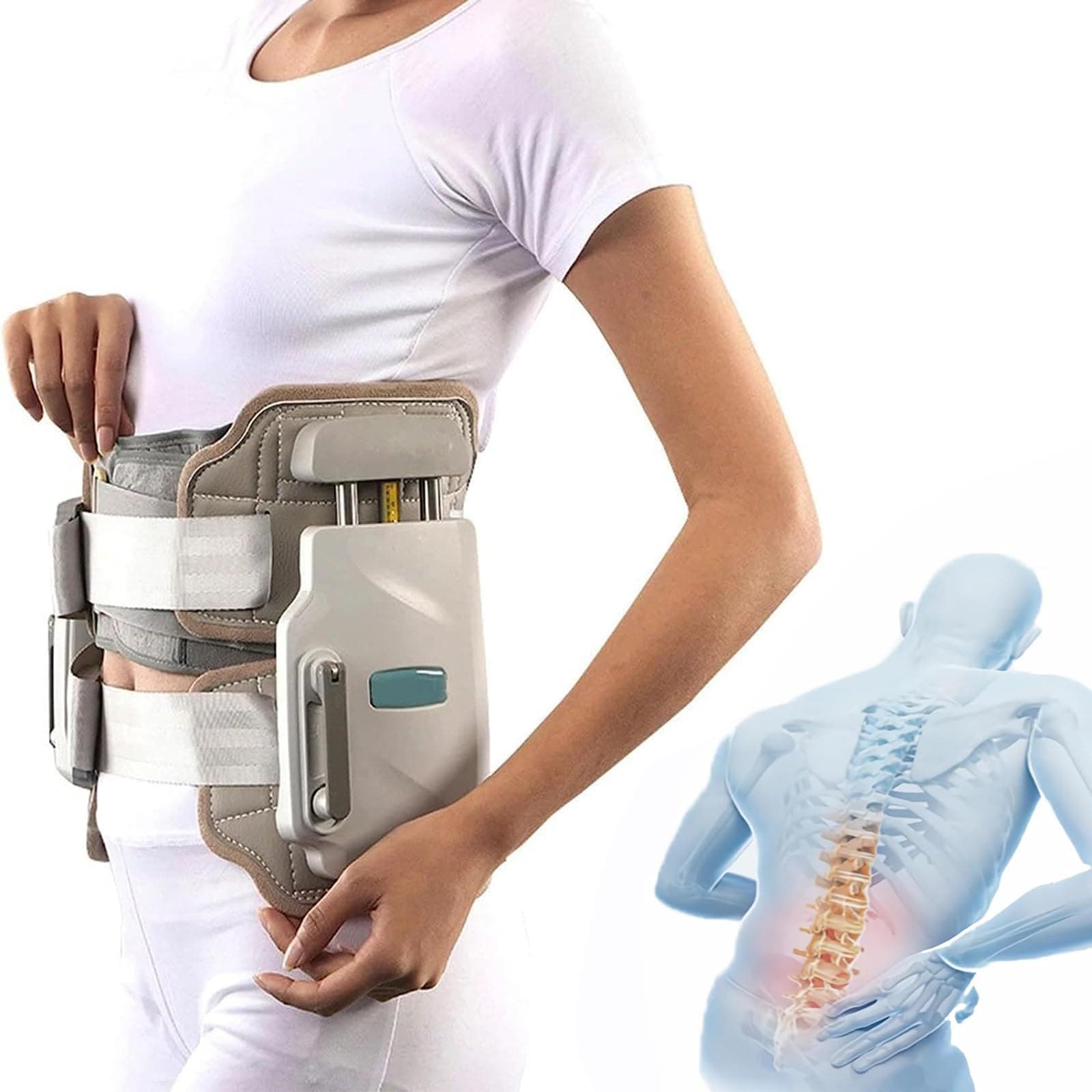 Lumbar Traction Device, Herniated Disc Back Pain Relief Device Back Stretcher, Spinal Decompression Devices, Lumbar Decompression Belt