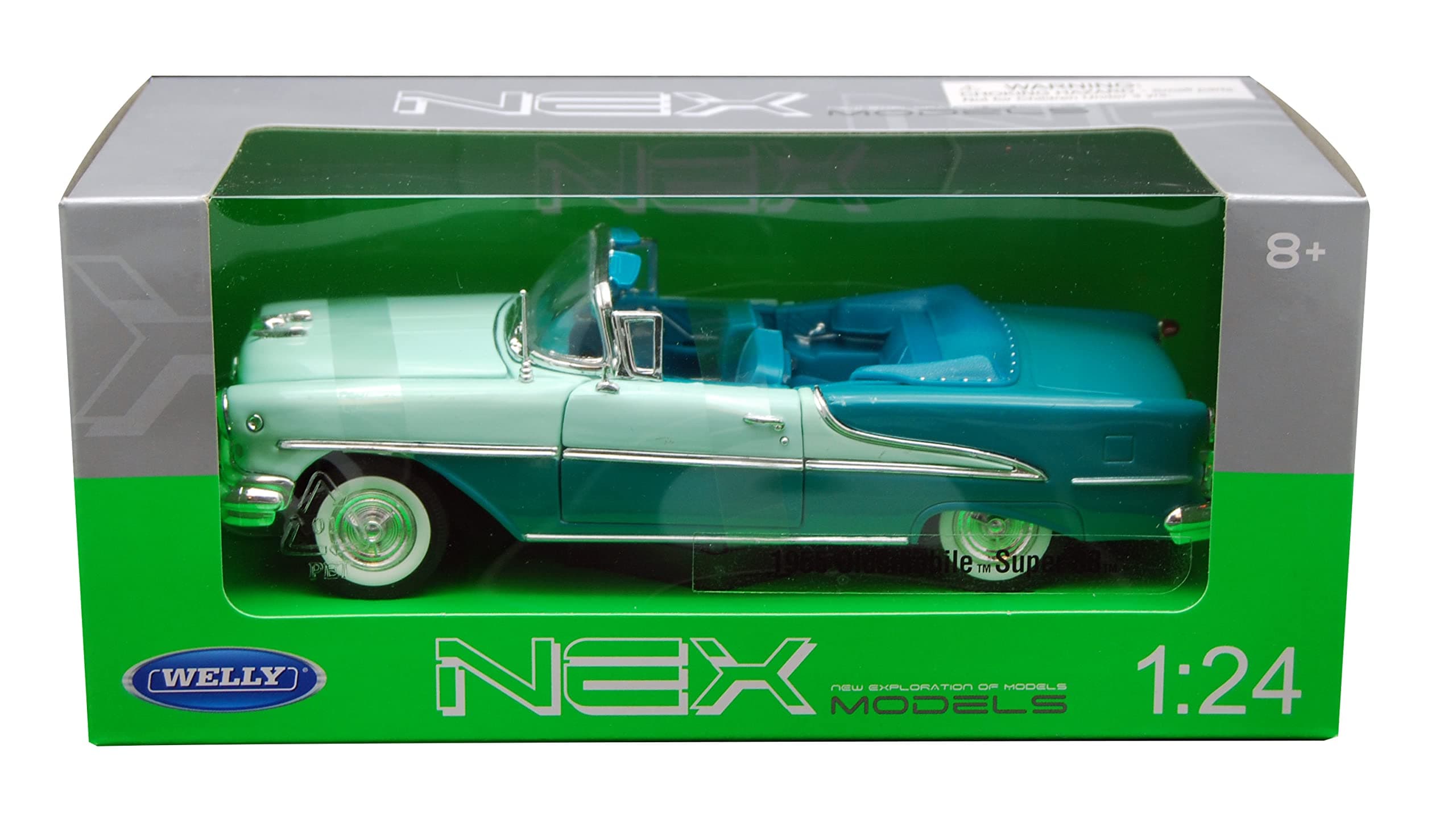 Oldsmobile Super 88 Convertible (1955, 1/24 Scale diecast Model car, Green)