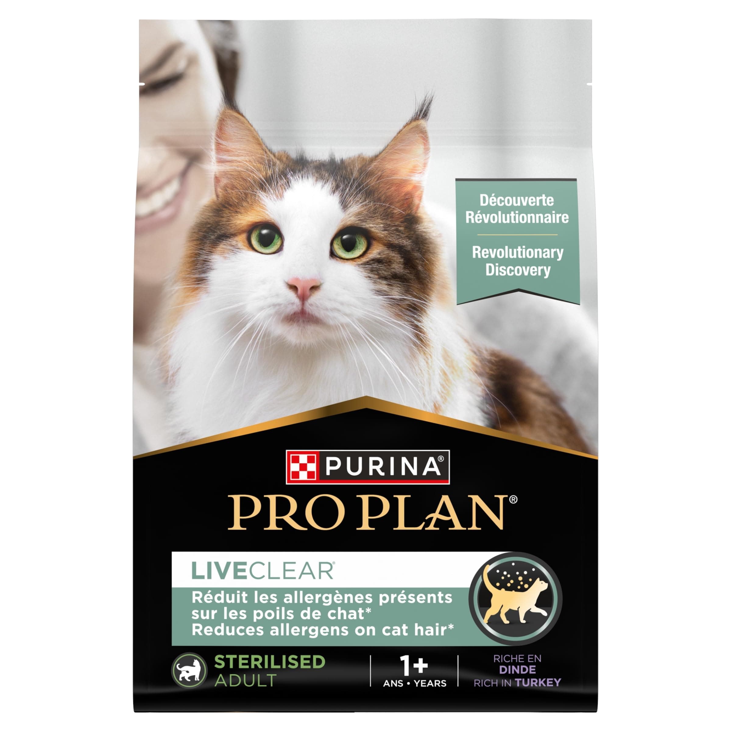 LIVECLEAR® Adult 1+ STERILISED Rich in Turkey Dry Cat Food 2.8kg, For Neutered Cats