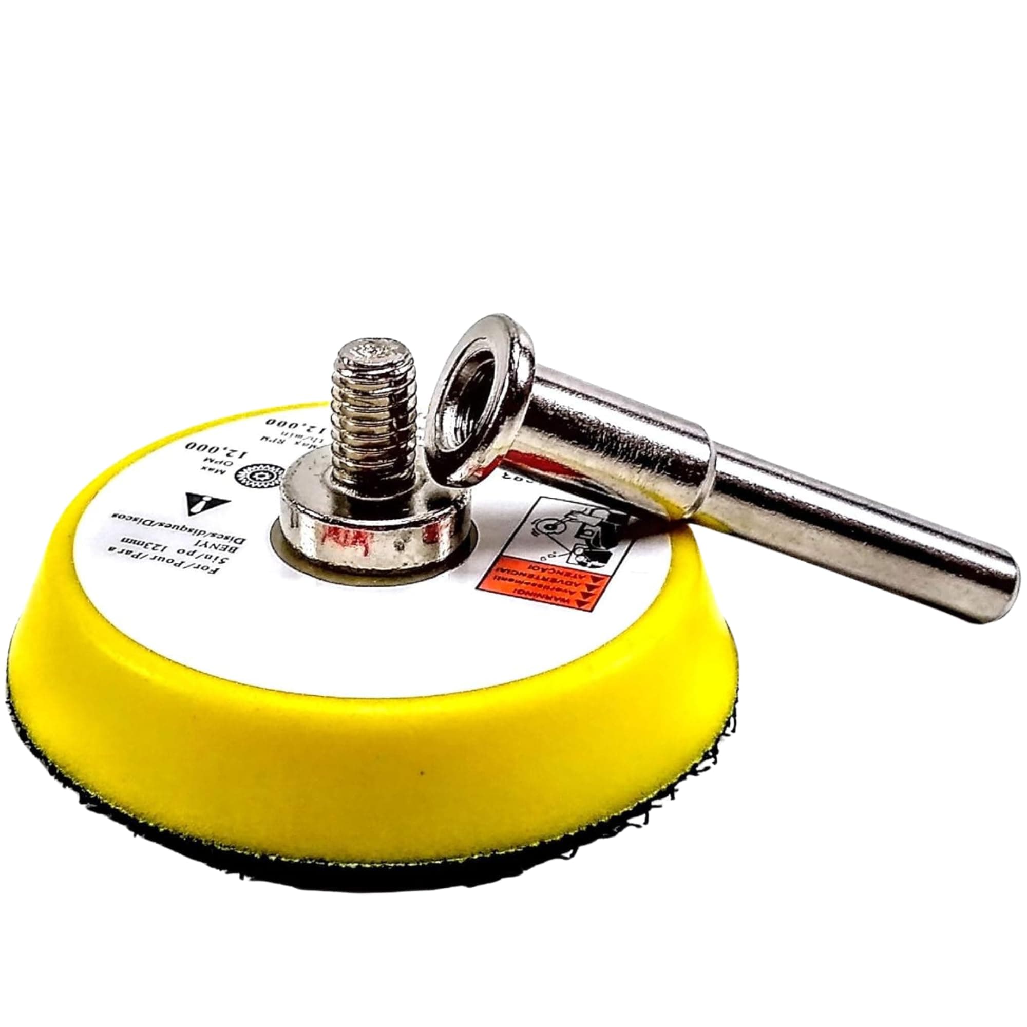 2-Inch Hook-and-Loop Backing Pad with 1/4" Shank - Compatible with Drills & Rotary Tools for Woodturning, Automotive, Metal, Stone, Glass, Drywall Sanding & Polishing