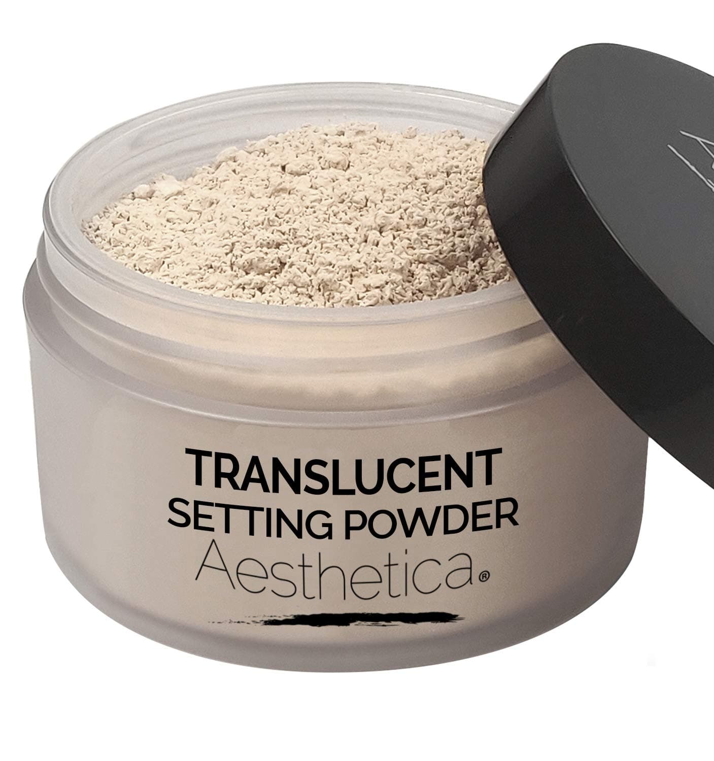 Aesthetica Translucent Loose Setting Powder - Matte Finishing Powder - Flash Friendly - Includes Velour Puff