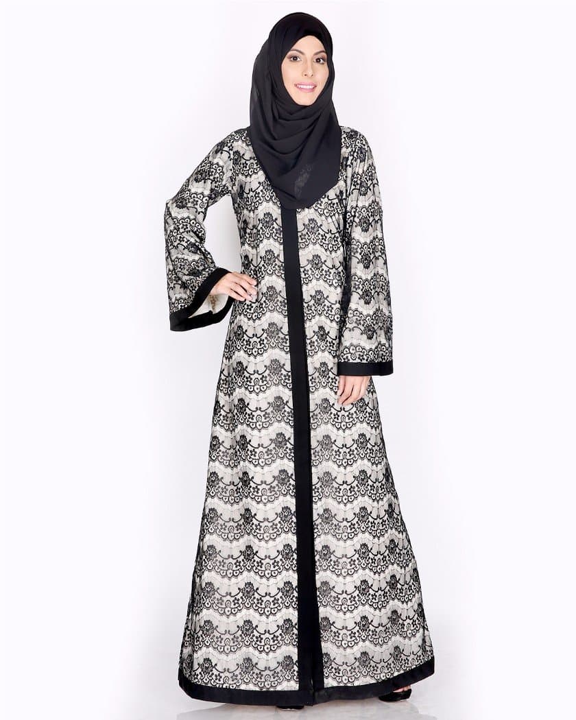 Modest Forever Double Layer Laced Abaya