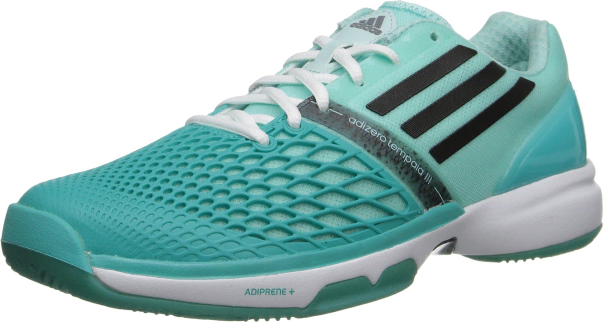 adidas Women`s CC Adizero Tempaia III Tennis Shoes Vivid Mint and Black-(8873838
