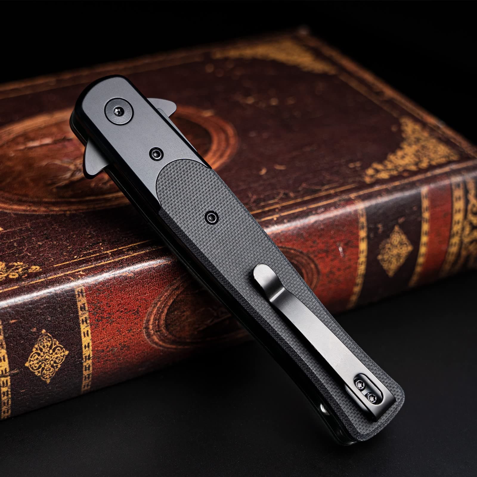 MERMAID Pocket Knife for Men, 3.9" D2 Steel Folding EDC Knife with G10 Handle, Safety Liner Lock, Hunting Camping Hiking Fishing Knife for Men Women