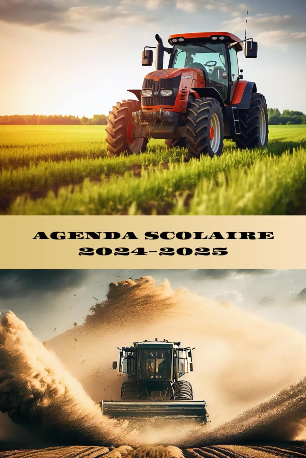 Agenda Tracteur 2024 2025:: Scolaire Fille Garçon Collège Lycée Étudiant Primaire A5 Journalier en Français