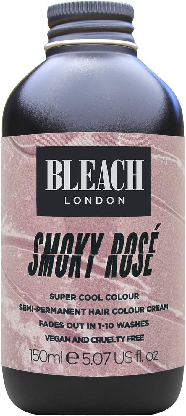 BLEACH LONDON Smoky Rose Semi-Permanent Hair Colour Cream - Smoky pink, Vegan, Cruelty Free, Vibrant Temporary Dye 150 ml