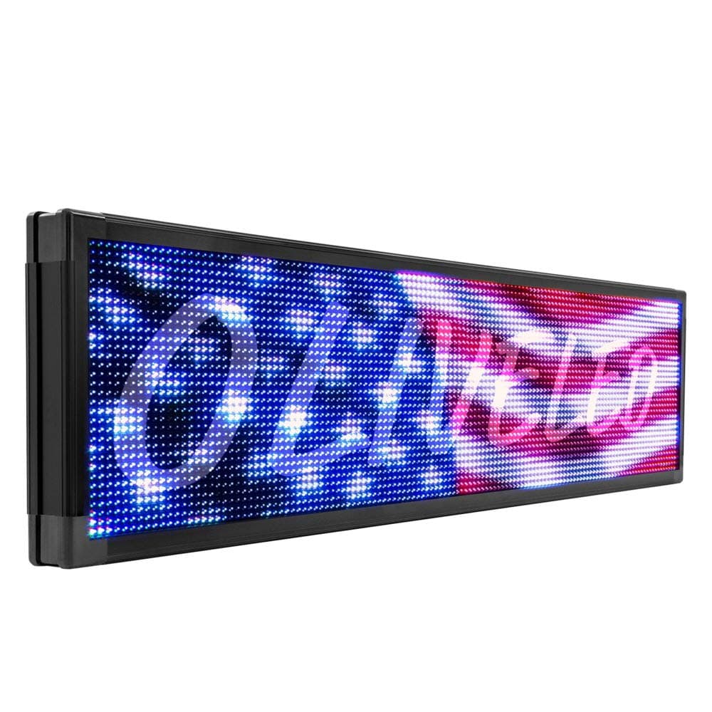 Olive LED Signs Full Color H : 12" (P15) - Window / Storefront Message Board, Programmable Scrolling Display - Industrial Grade Business Tools (21" x 50", Full Color)
