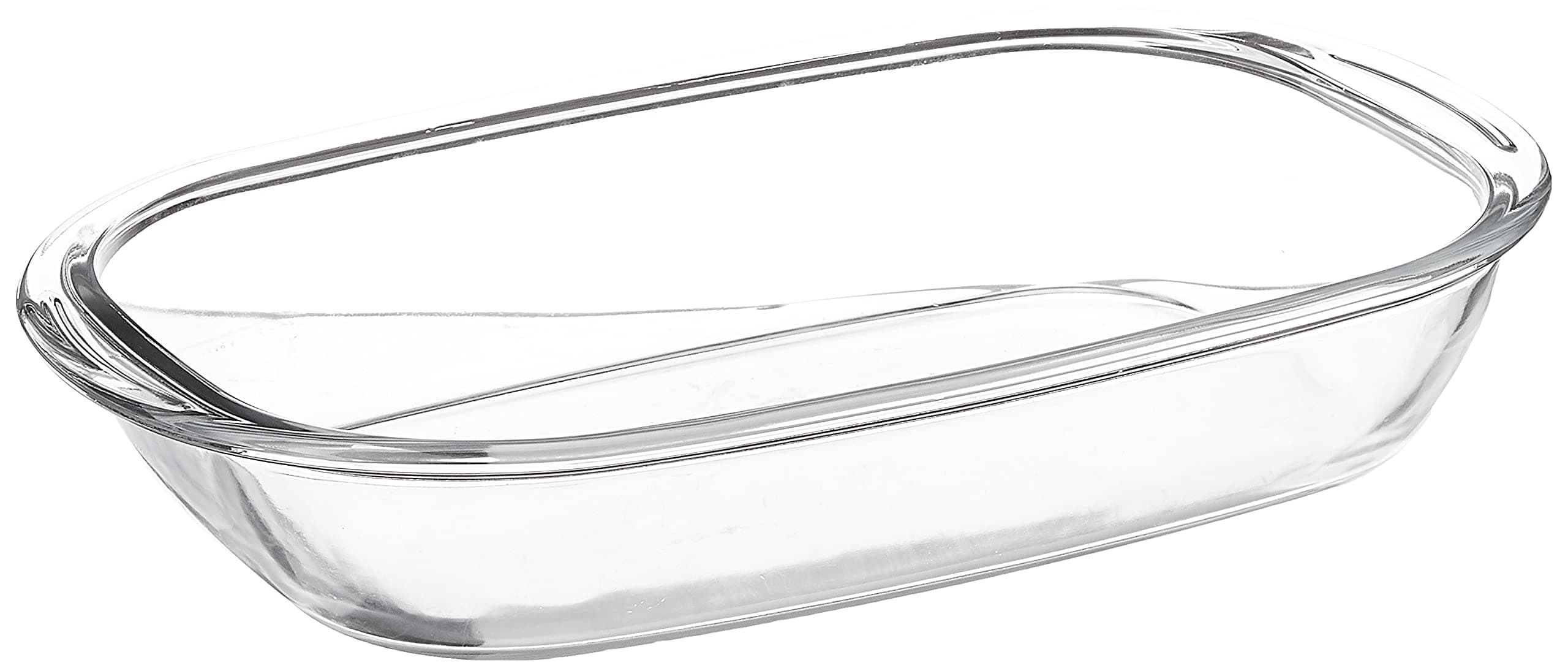 Nadir Sempre Ovenware M Rectangular Roaster 3 L - Versatile and Functional Glass Baking Pan, Clear