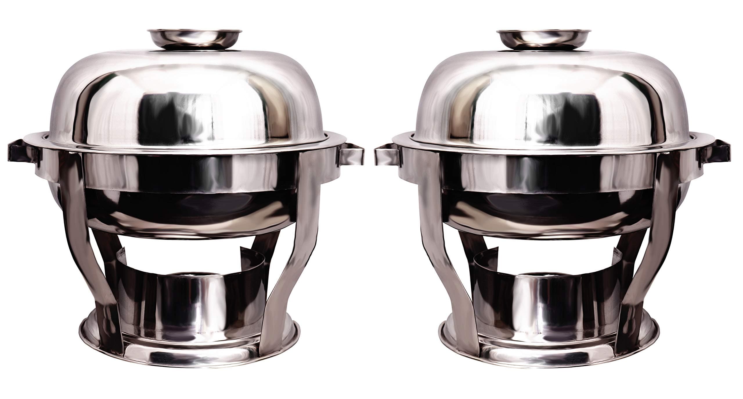 Malabar Trading Company MTC ステンレススチール ラウンド 擦れ皿 蓋付き (7.5L) - 2個