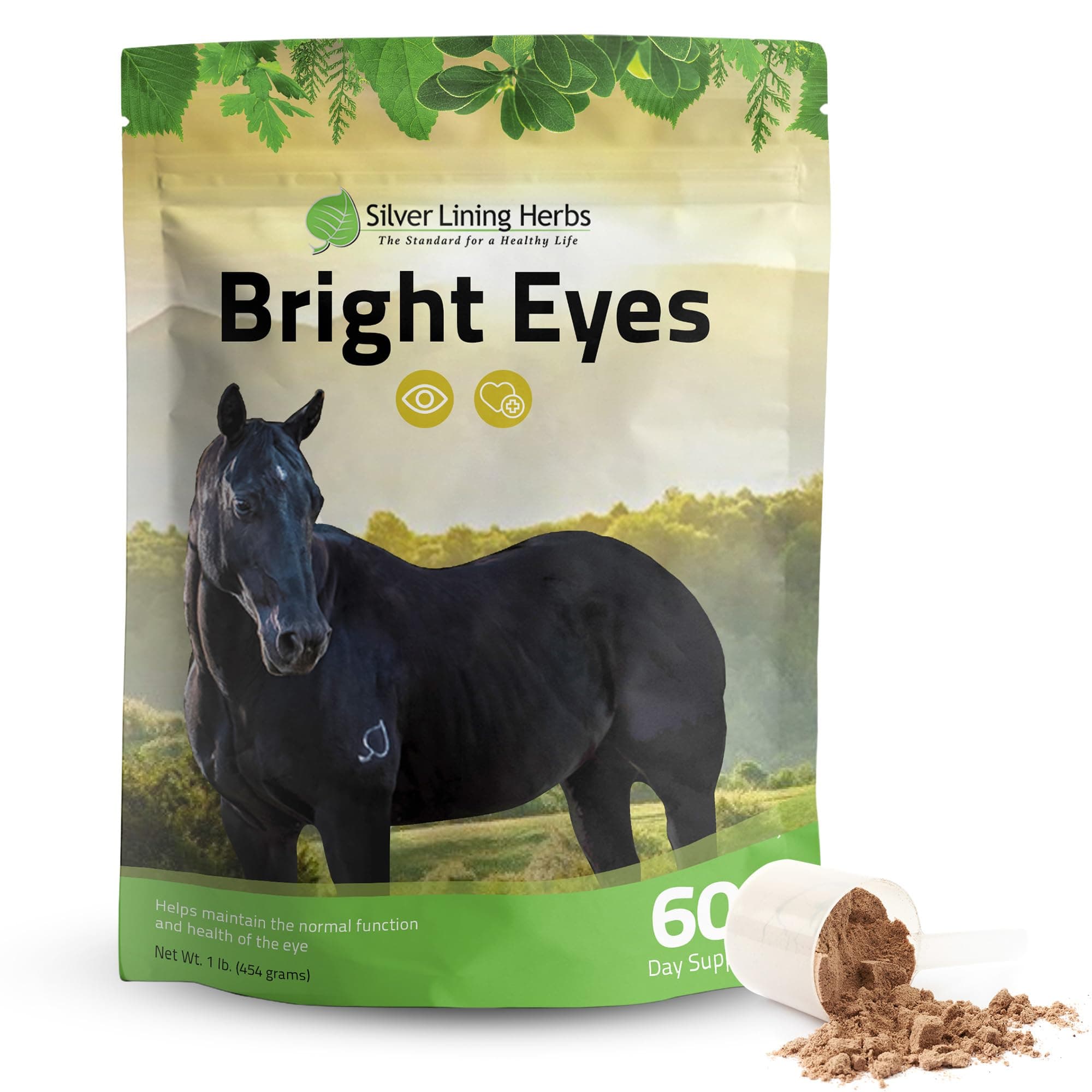 Silver Lining Herbs Bright Eyes - Supports Horse Eye Health - Maintains Normal Mineral Levels for Horse's Eyes - Natural Herbs Supporting Long Term Equine Eye Health - 1 lb Bag