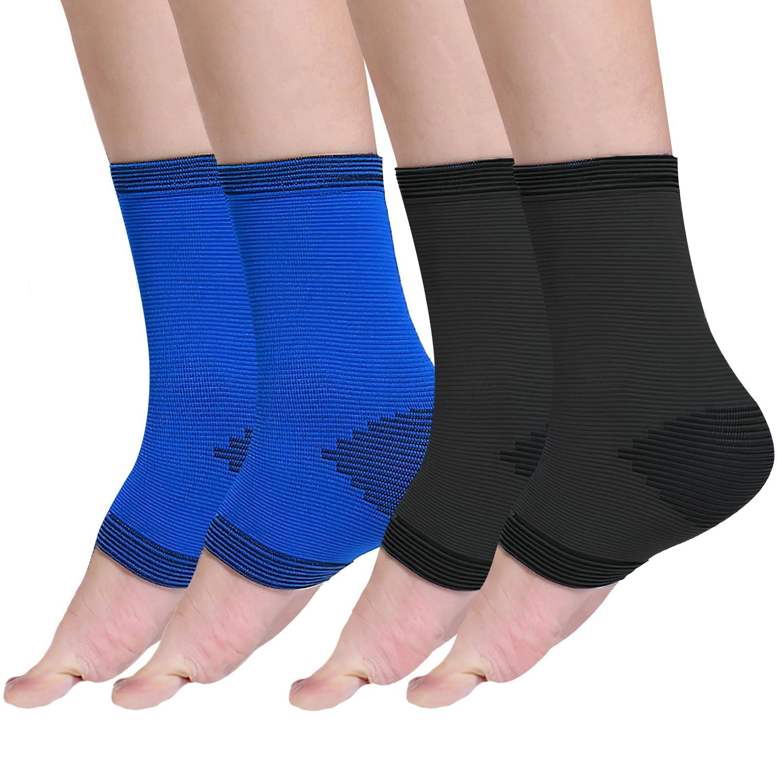 Ankle Brace for Kids, Compression Foot Sleeves Support Plantar Fasciitis Relief Achilles Tendonitis Brace Ankle Bandage Elastic Children Ankle Support for Boy Girl Arthritis Pain Relief 2 Pair