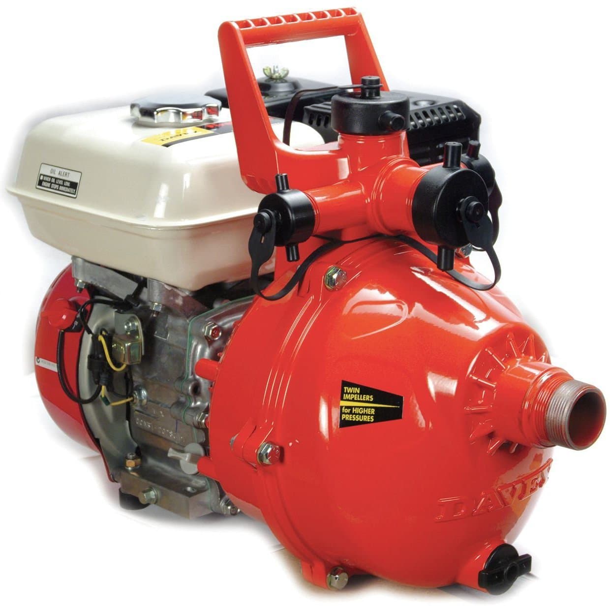Davey Firefighter 5 High-Pressure Twin-Impeller Fire Pump w/GX200 6.5hp Recoil Start Engine