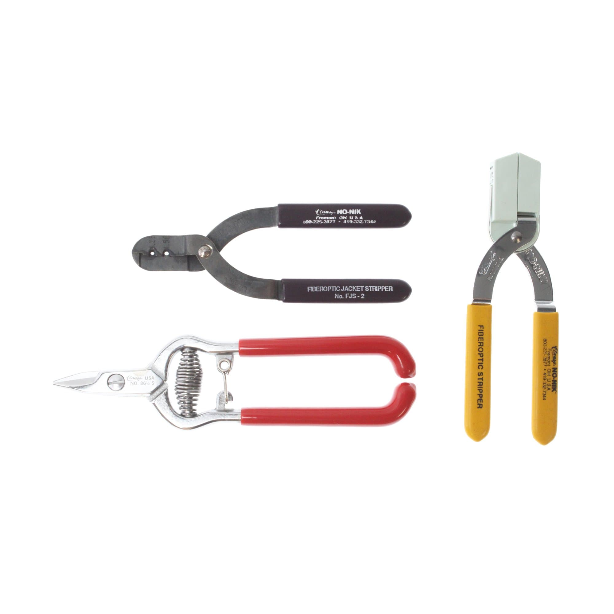 Clauss Cutlery NN175 3-Piece Precision Fiber Optic FJS-2 Jacket Stripping Kit