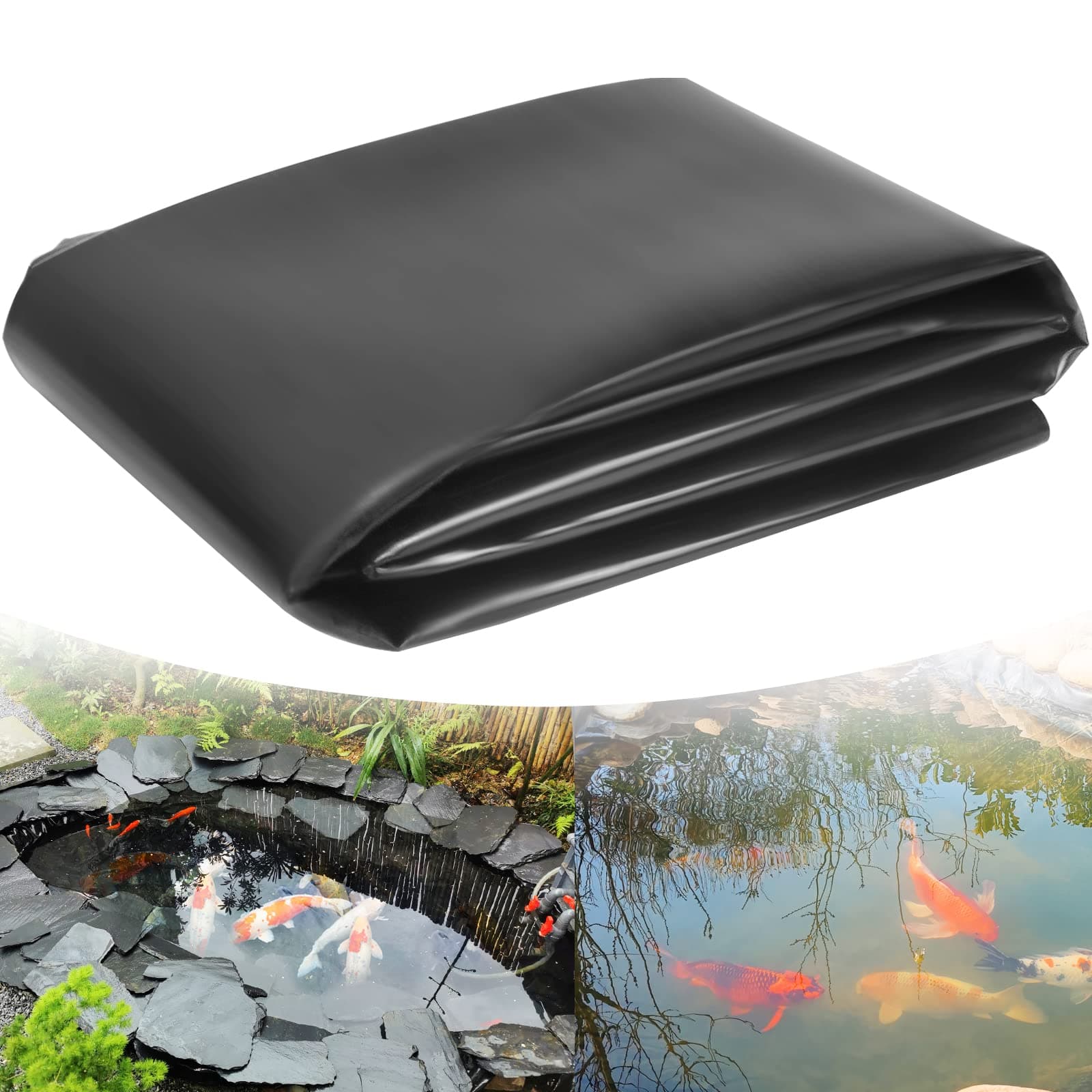 DGSL Pond Liner, HDPE Pond Liners for Outdoor Ponds, 7 X 10ft Pond Liner for Natural Looking Ponds,Aquaculture, Koi Ponds and Water Garden 68-517 Sq Ft Large Size Easy Cutting…