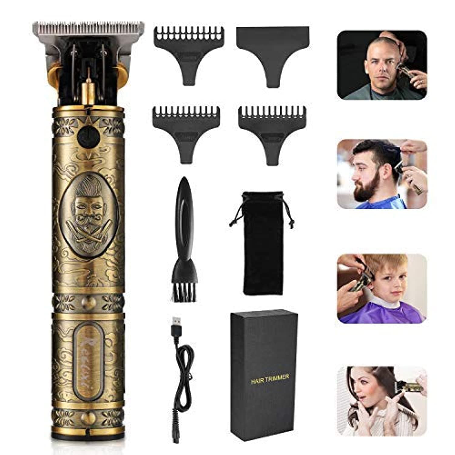 AWH TUSHANGGE Men's Hair Trimmer Clippers (Gold)