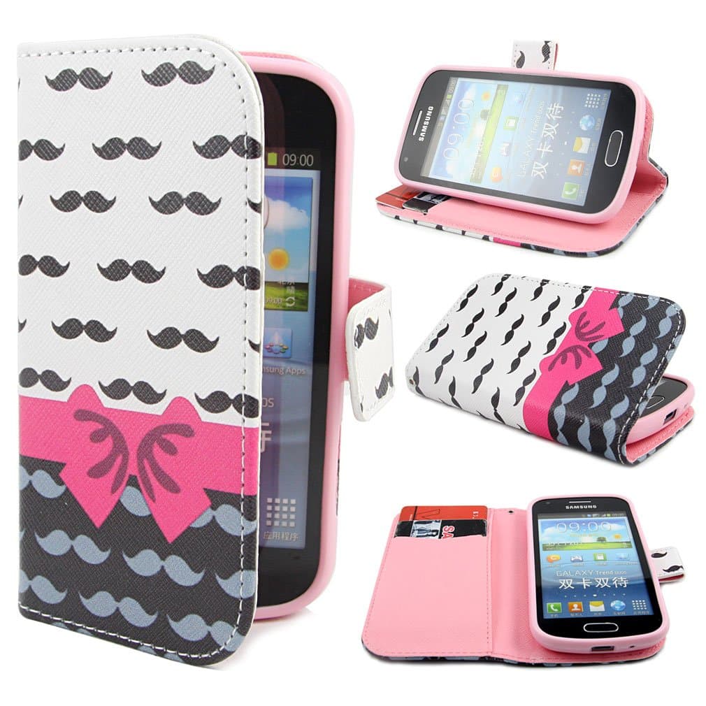 PpIiNnKk B80 Wallet PU Leather Stand Case Cover for Samsung Galaxy S Duos S7562