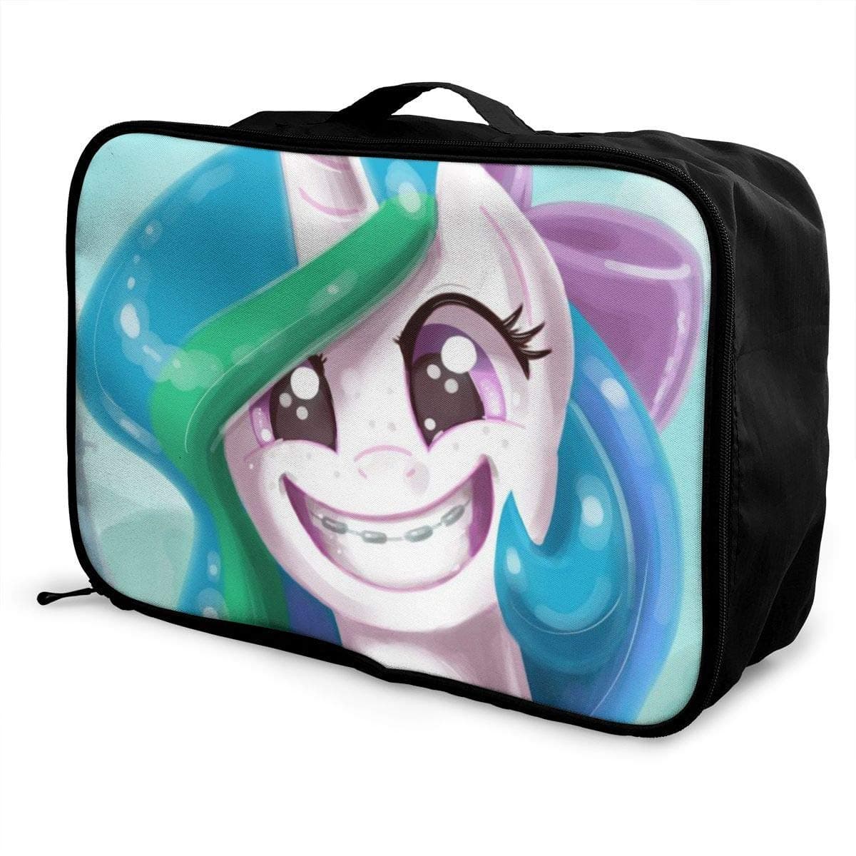My Little Pony Travel Lage Duffel Bag Lightweight Suitcase Portable Bags for Women Men Kids Waterproof Large Bapa Caity