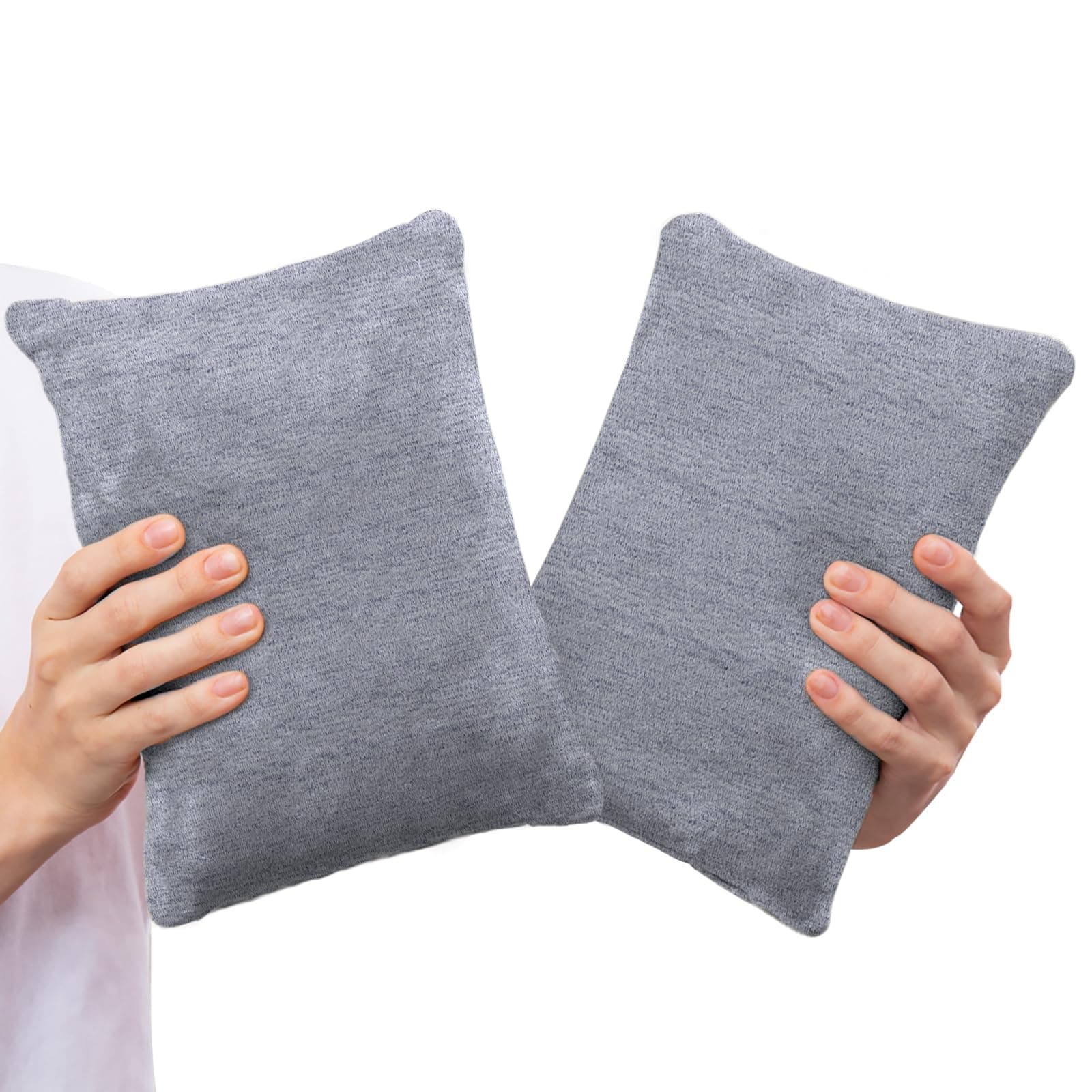 2 Pack Small Pillow, Cooling Memory Foam Mini Pillow 11 X 7 Inches for Sleeping, Travel, Neck, Knee Support, Tiny Pillow Cushion for Pet, Dogs (Grey)