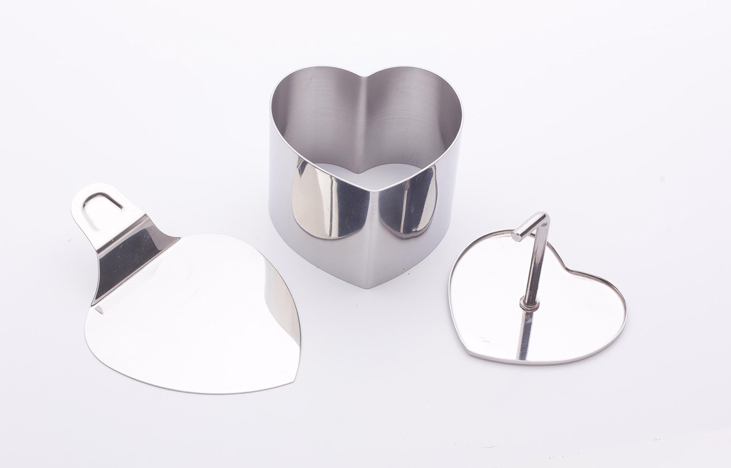 Sushi Tower The Original Kit Add-On Component – 3pc Heart Shaped Personal Tower Set - Premium Stainless Steel Sushi Making Set - The Art of Elevated Sushi - Homemade Gourmet Sushi Your Way