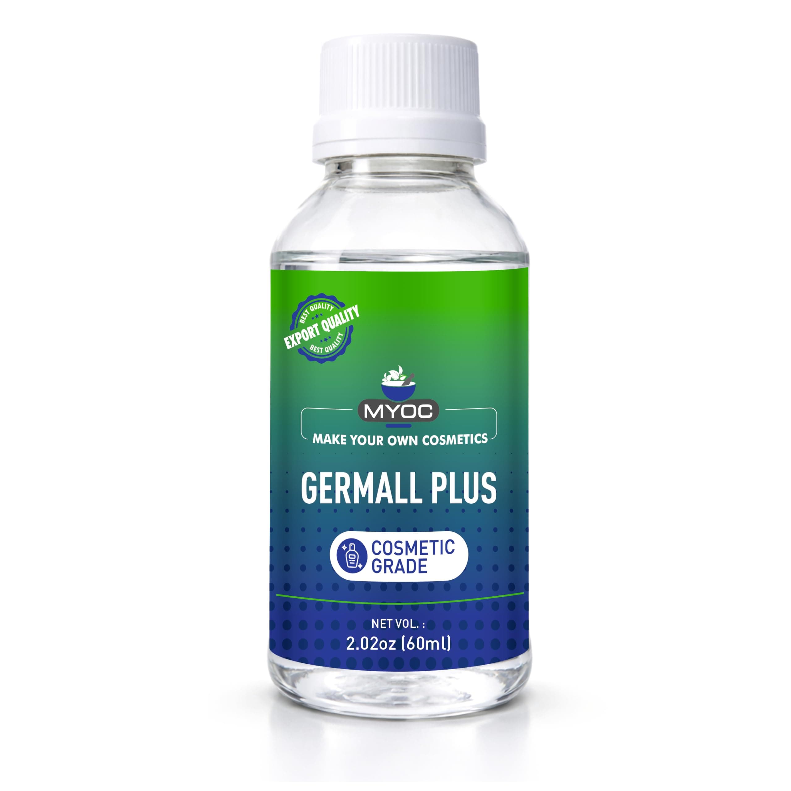 Germall Plus – Cosmetic Grade Preservative | Ideal for DIY Skincare, Lotions & Creams | 2 FlOz / 60ml