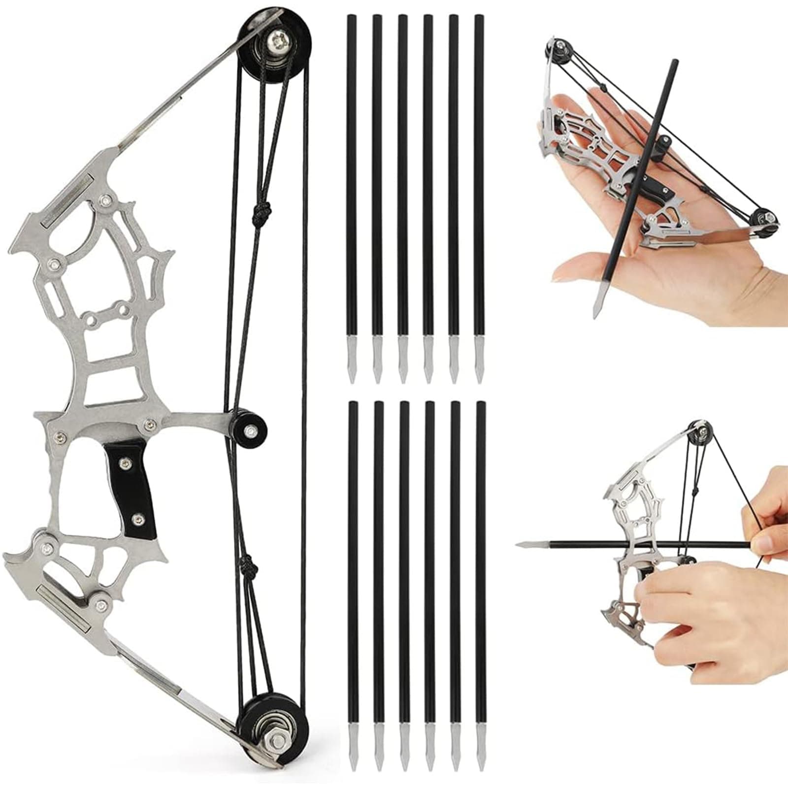 Compound Bow and Arrow Set for Adult Teens Youth for Outdoor Indoor Shooting Target Practice Small Sports Games