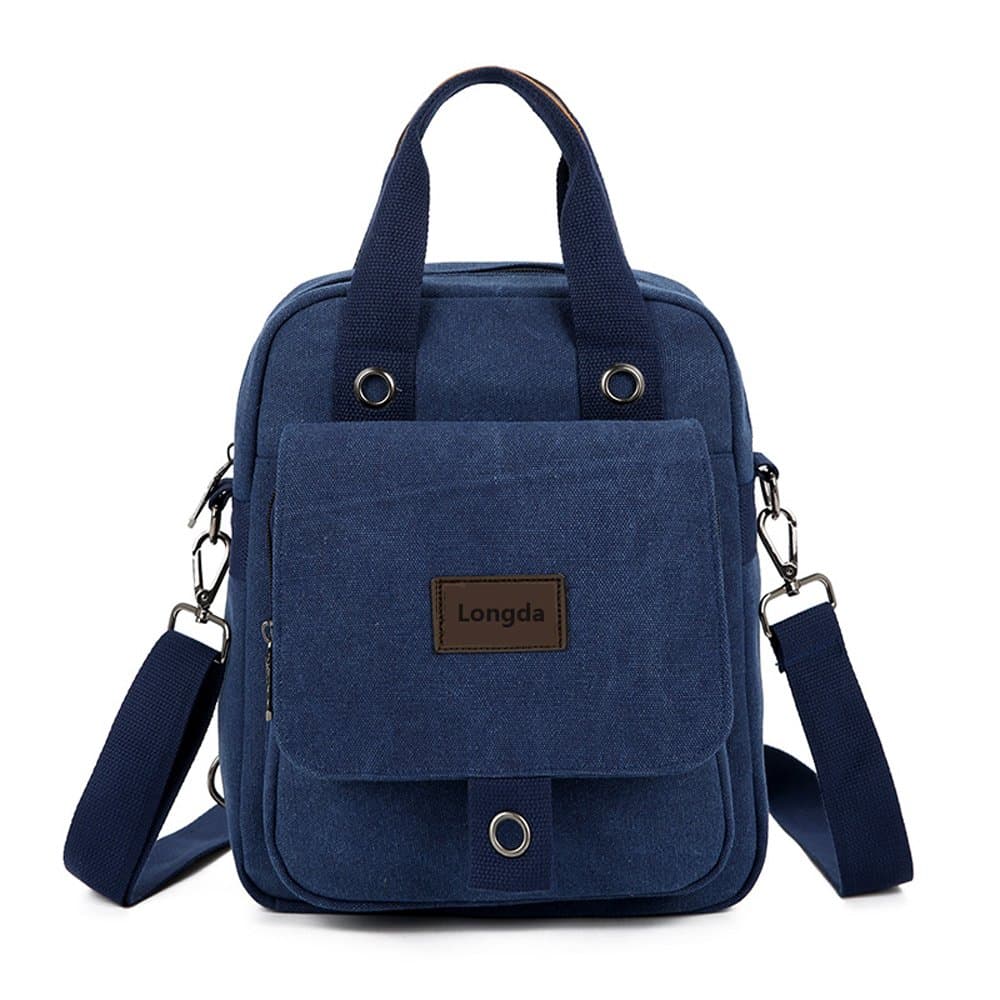 Unisex Messenger Bag Canvas Casual Shoulder Bag Water Resistant Travel Daypack