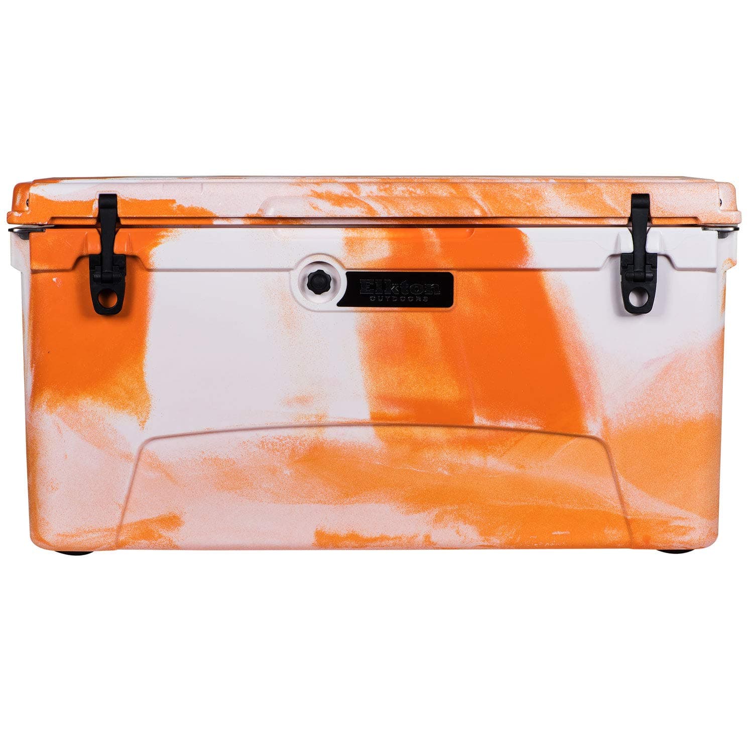 Elkton Outdoors 110-Quart Ice Chest - Heavy Duty, High Performance Roto-Molded Commercial Grade Insulated Cooler (Orange)